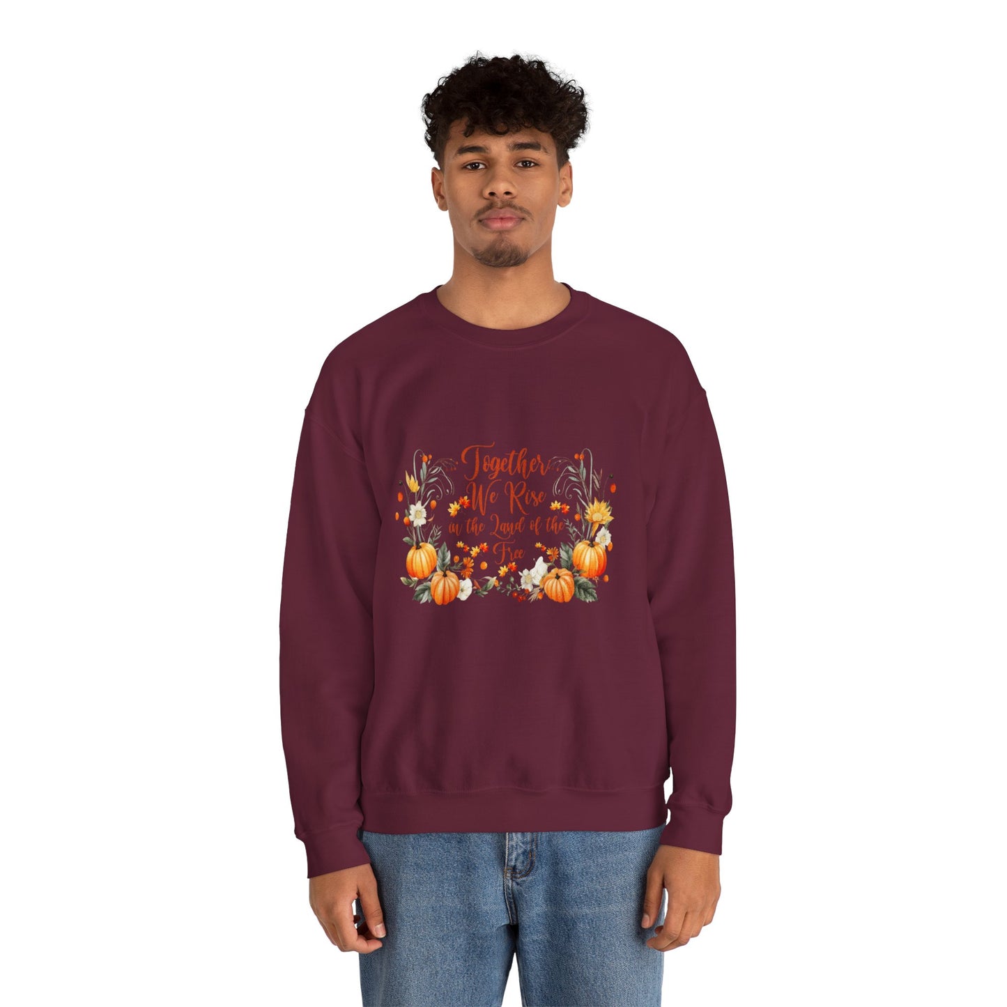 Fall Themed Unisex Sweatshirt - Together We Rise