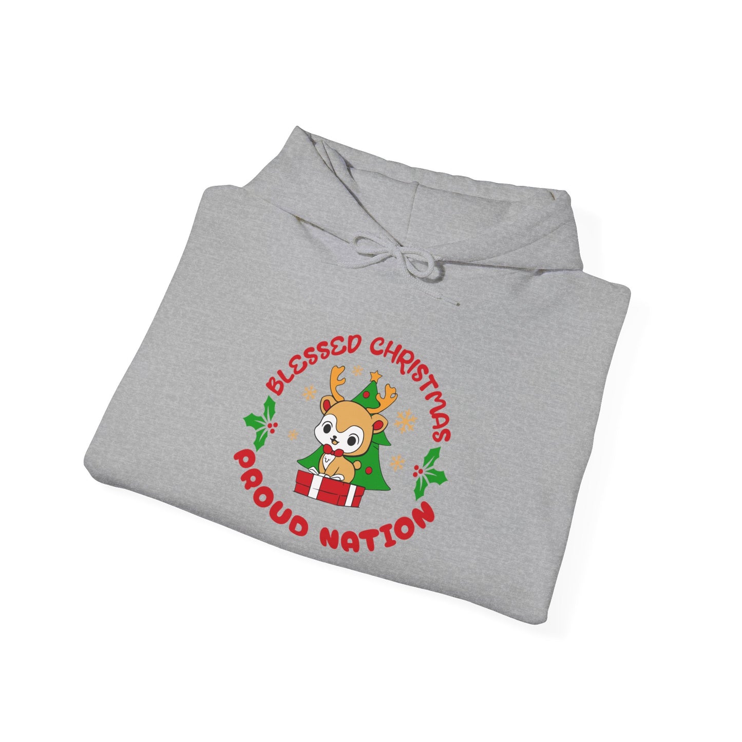 Blessed Christmas Proud Nation Design Unisex Hoodie