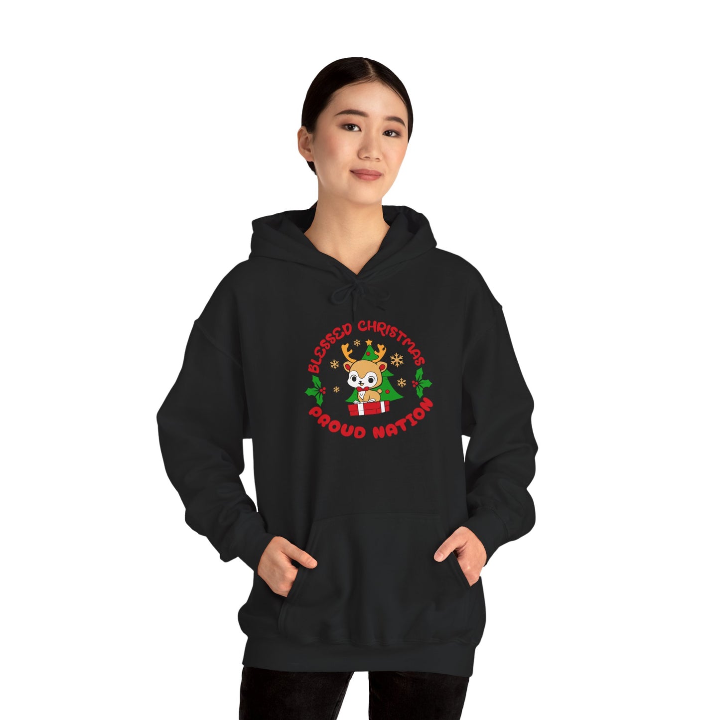 Blessed Christmas Proud Nation Design Unisex Hoodie