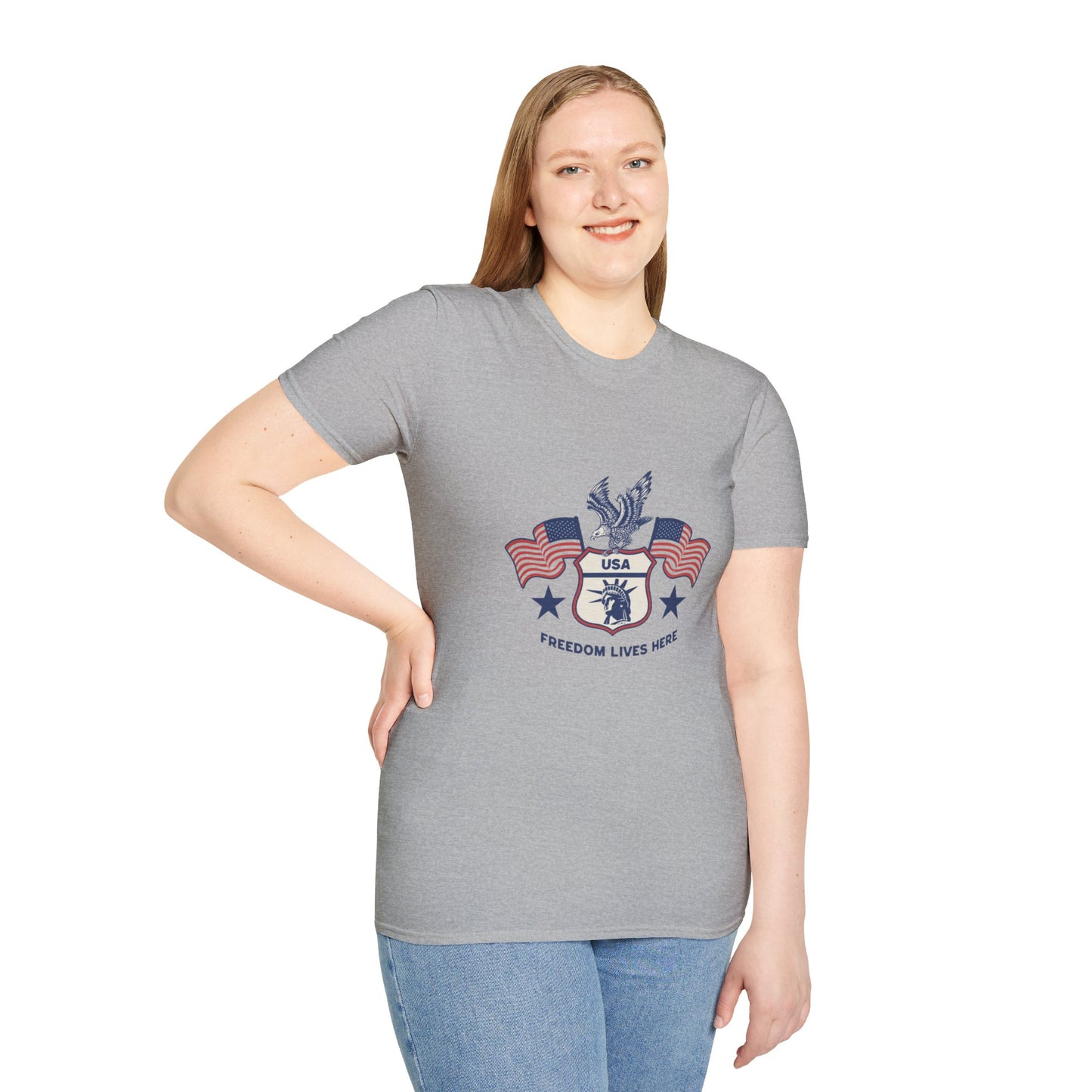 USA Freedom Lives Here Patriotic Unisex Shirt