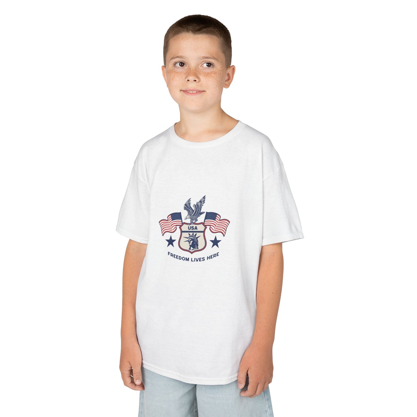 Freedom Lives Here Kids Tee for Boys and Girls