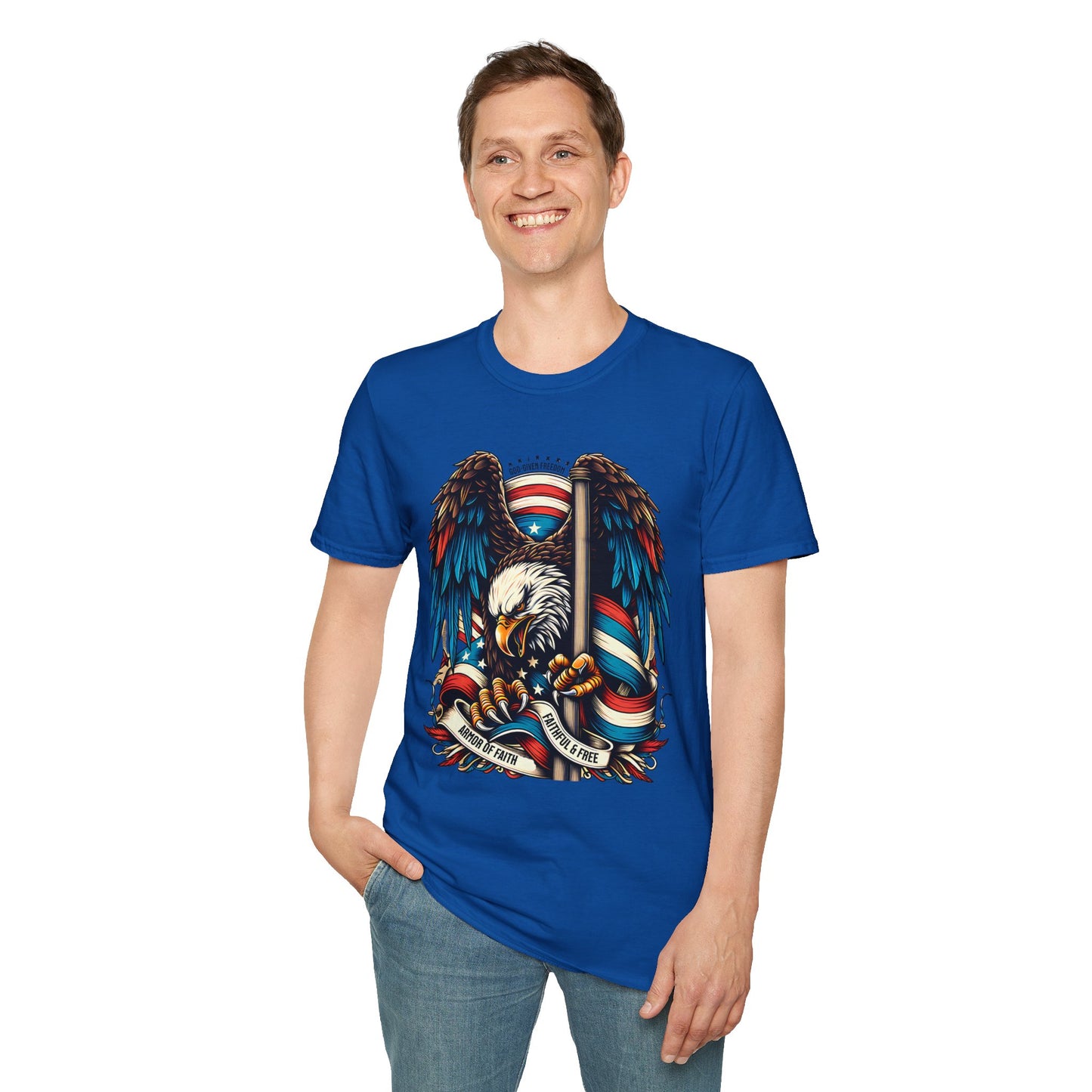 Patriotic Eagle Graphic Unisex T-Shirt