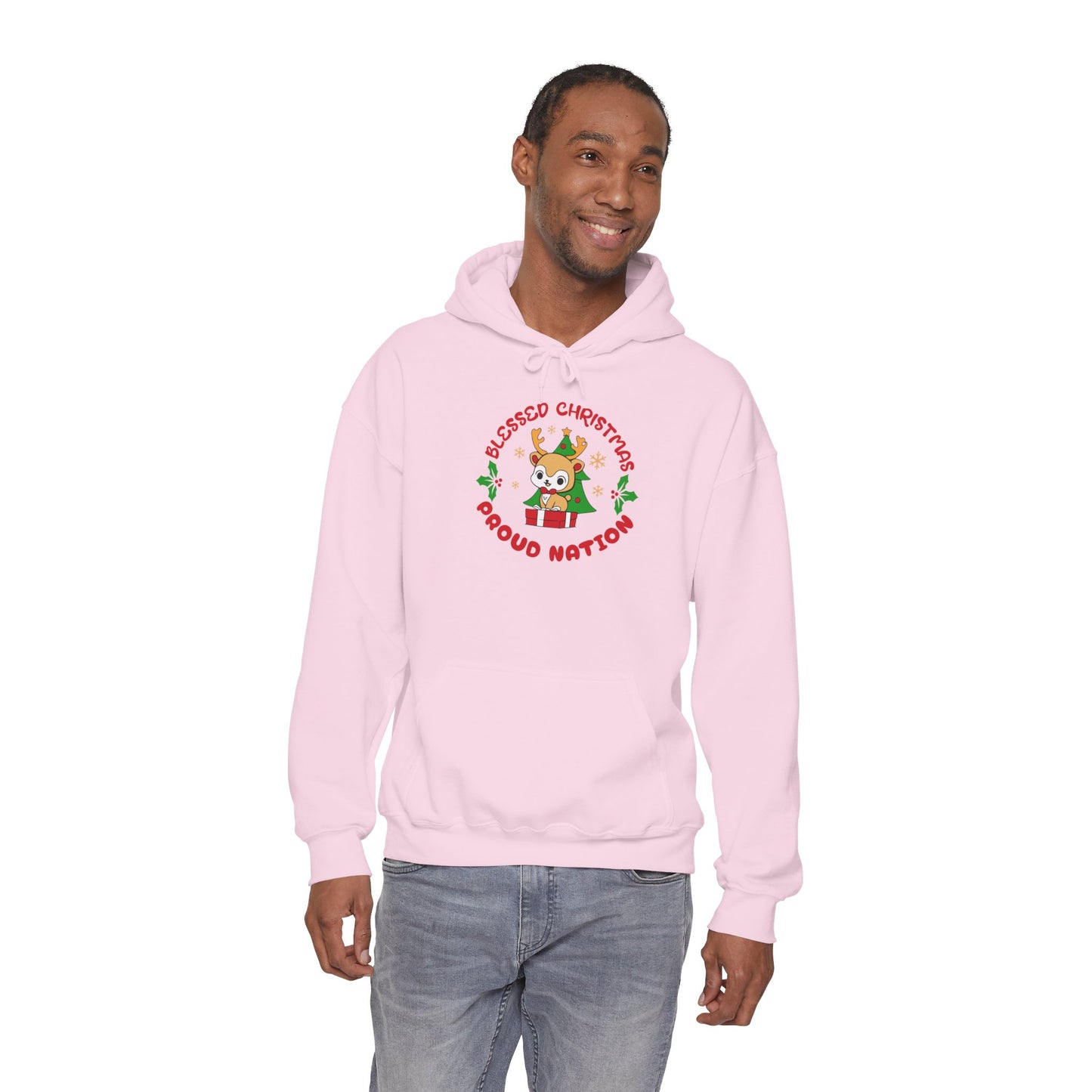 Blessed Christmas Proud Nation Design Unisex Hoodie