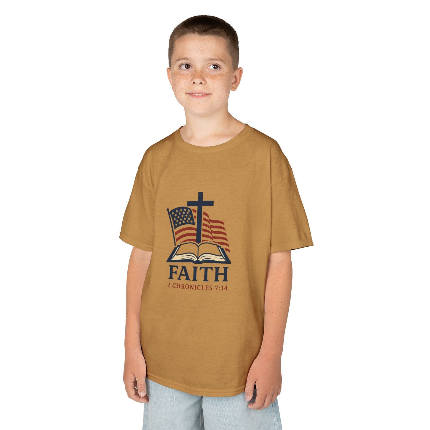 Faith & Freedom 2 Chronicles 7:14 Inspired Christian Kids Shirt