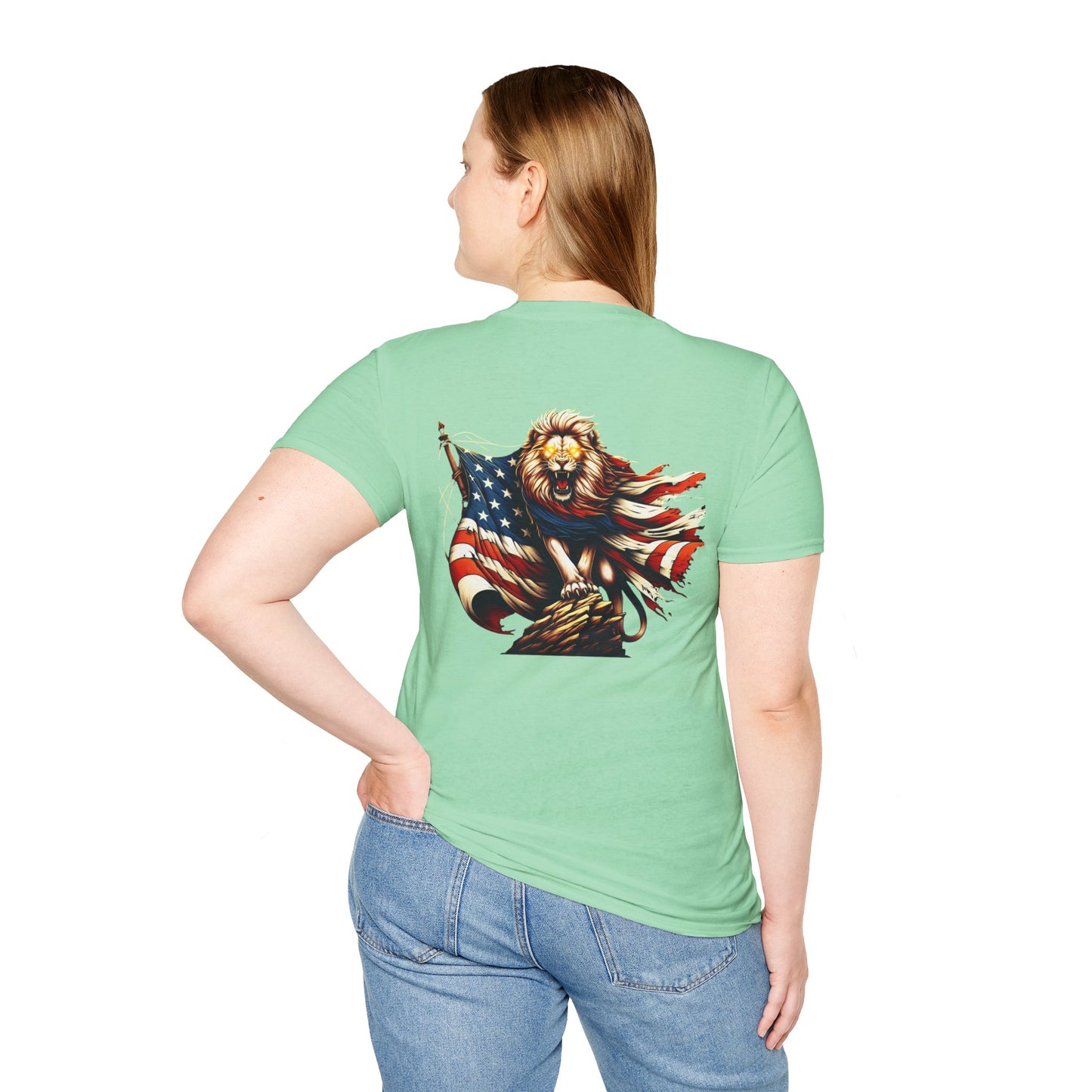 Lion of Judah USA Flag Unisex T-Shirt