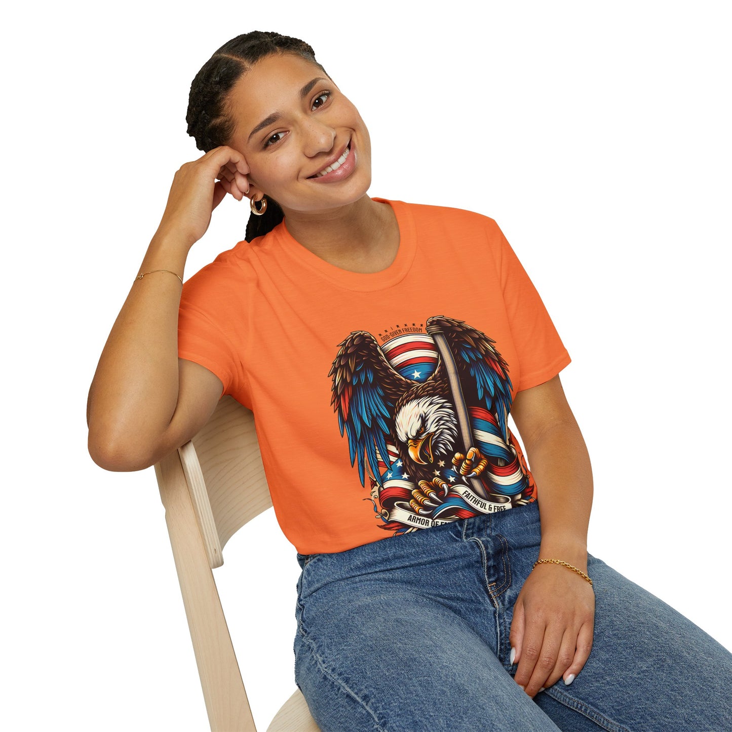 Patriotic Eagle Graphic Unisex T-Shirt