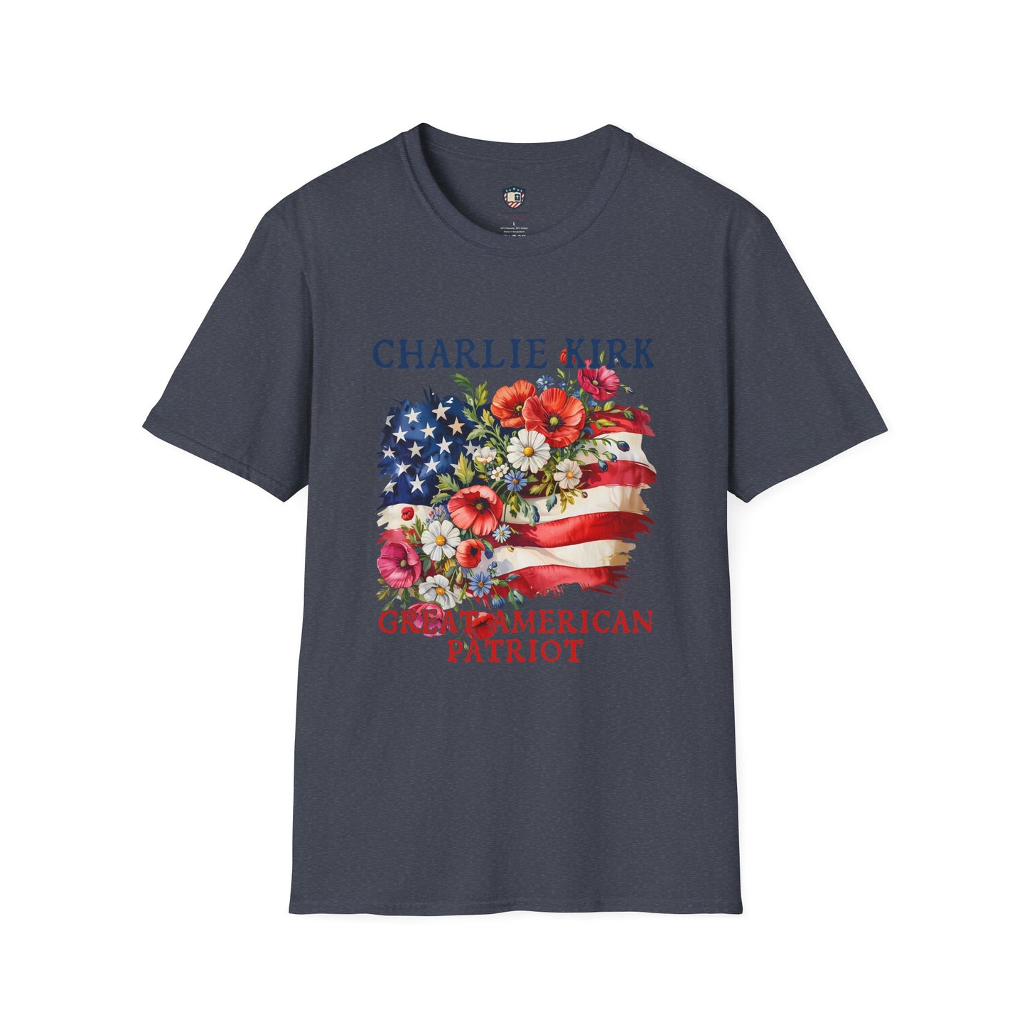 Patriotic Graphic T-Shirt, Charlie Kirk American Pride Unisex Tee