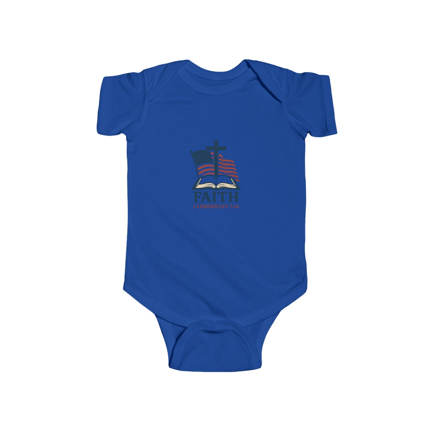 Patriotic Faith 2 Chronicles 7:14 Baby Bodysuit