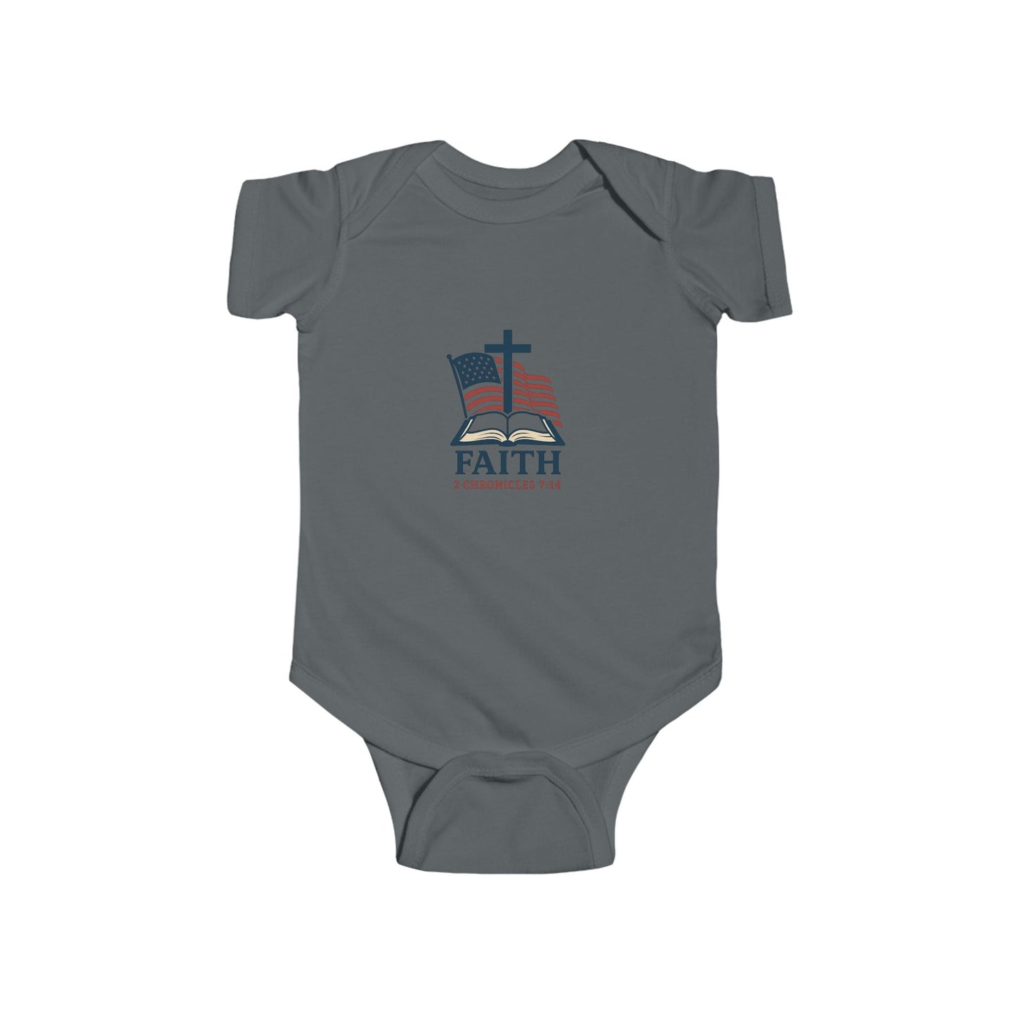 Patriotic Faith 2 Chronicles 7:14 Baby Bodysuit