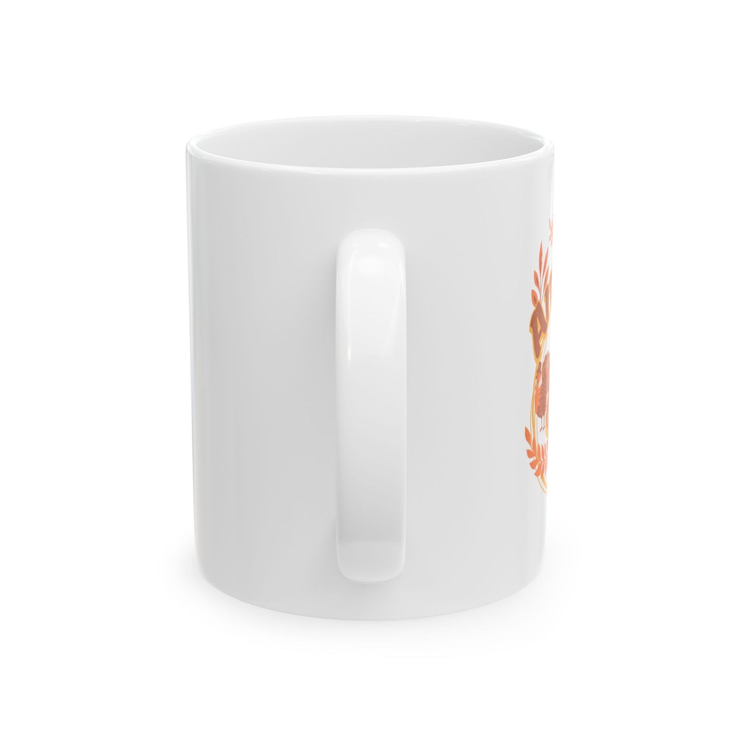 Thanksgiving Ceramic Mug, Holiday Coffee Cup, Autumn Themed