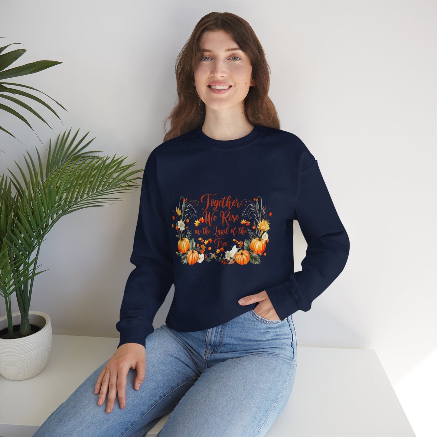 Fall Themed Unisex Sweatshirt - Together We Rise