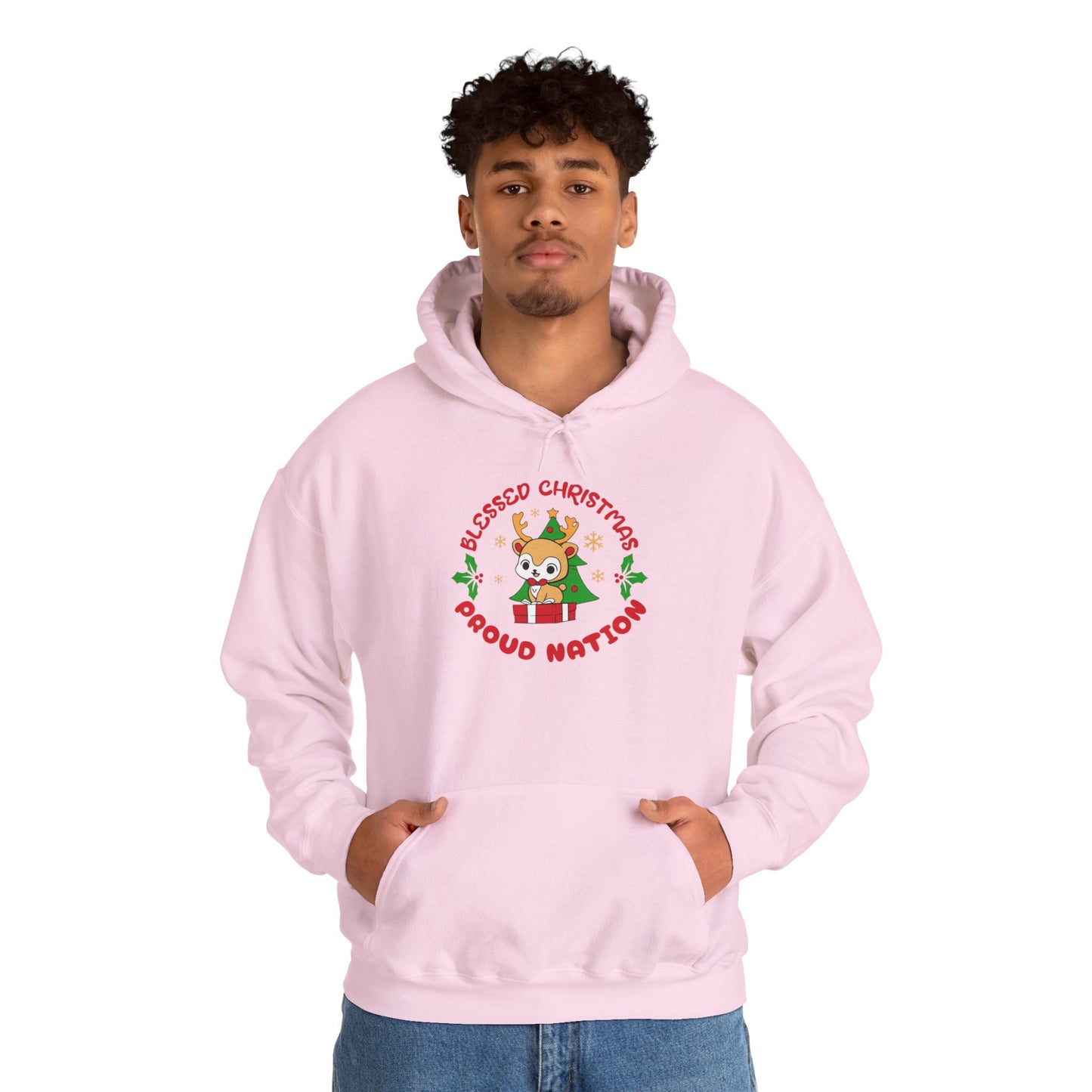 Blessed Christmas Proud Nation Design Unisex Hoodie