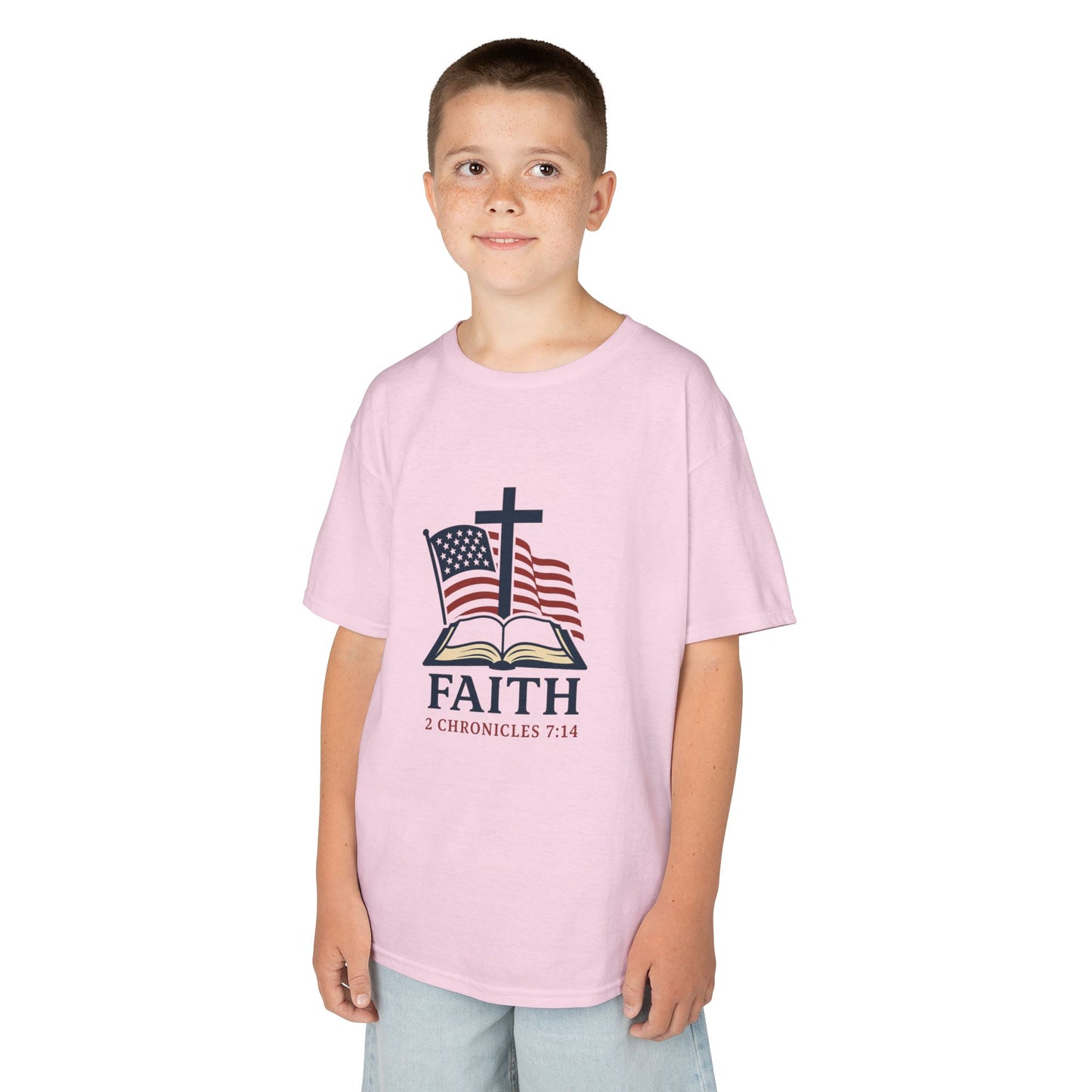 Faith & Freedom 2 Chronicles 7:14 Inspired Christian Kids Shirt