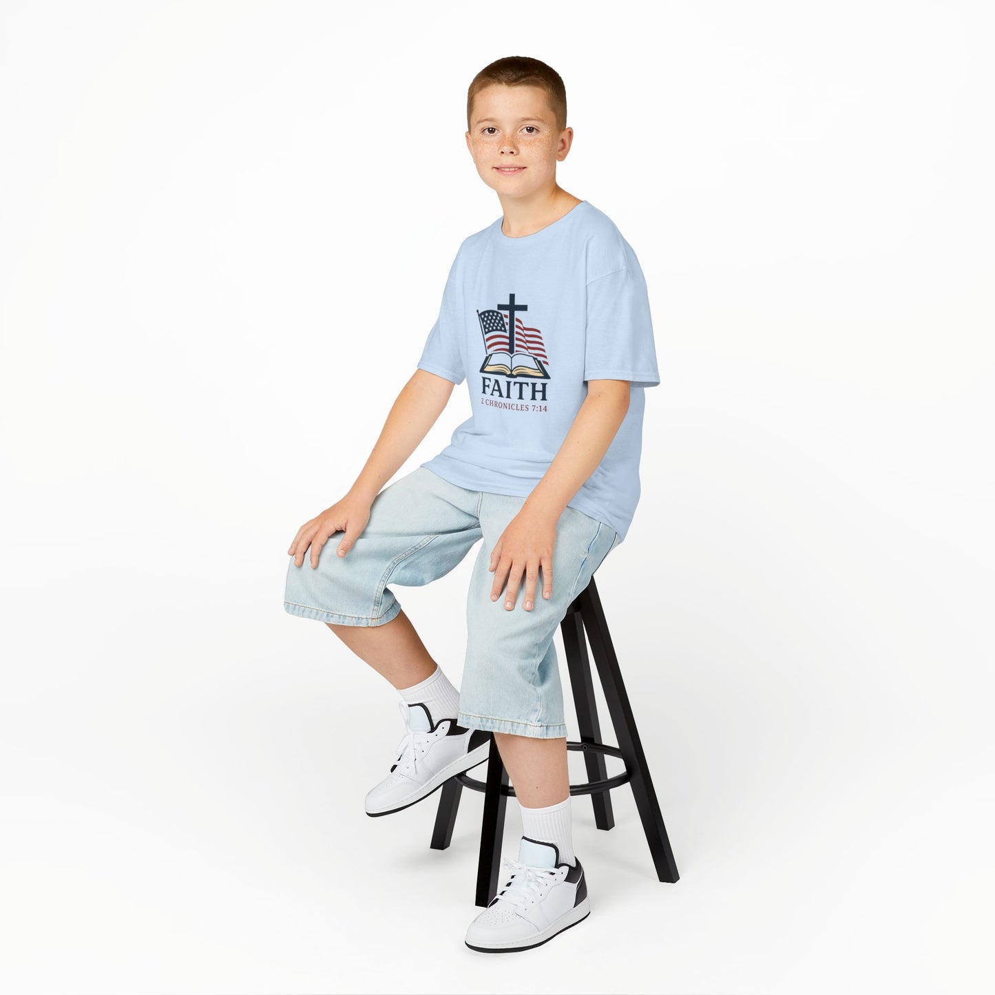 Faith & Freedom 2 Chronicles 7:14 Inspired Christian Kids Shirt