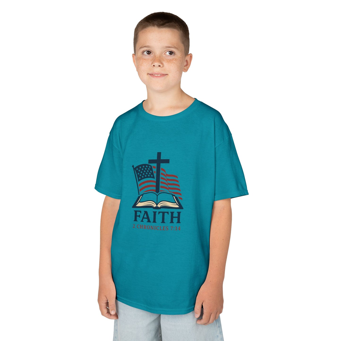 Faith & Freedom 2 Chronicles 7:14 Inspired Christian Kids Shirt