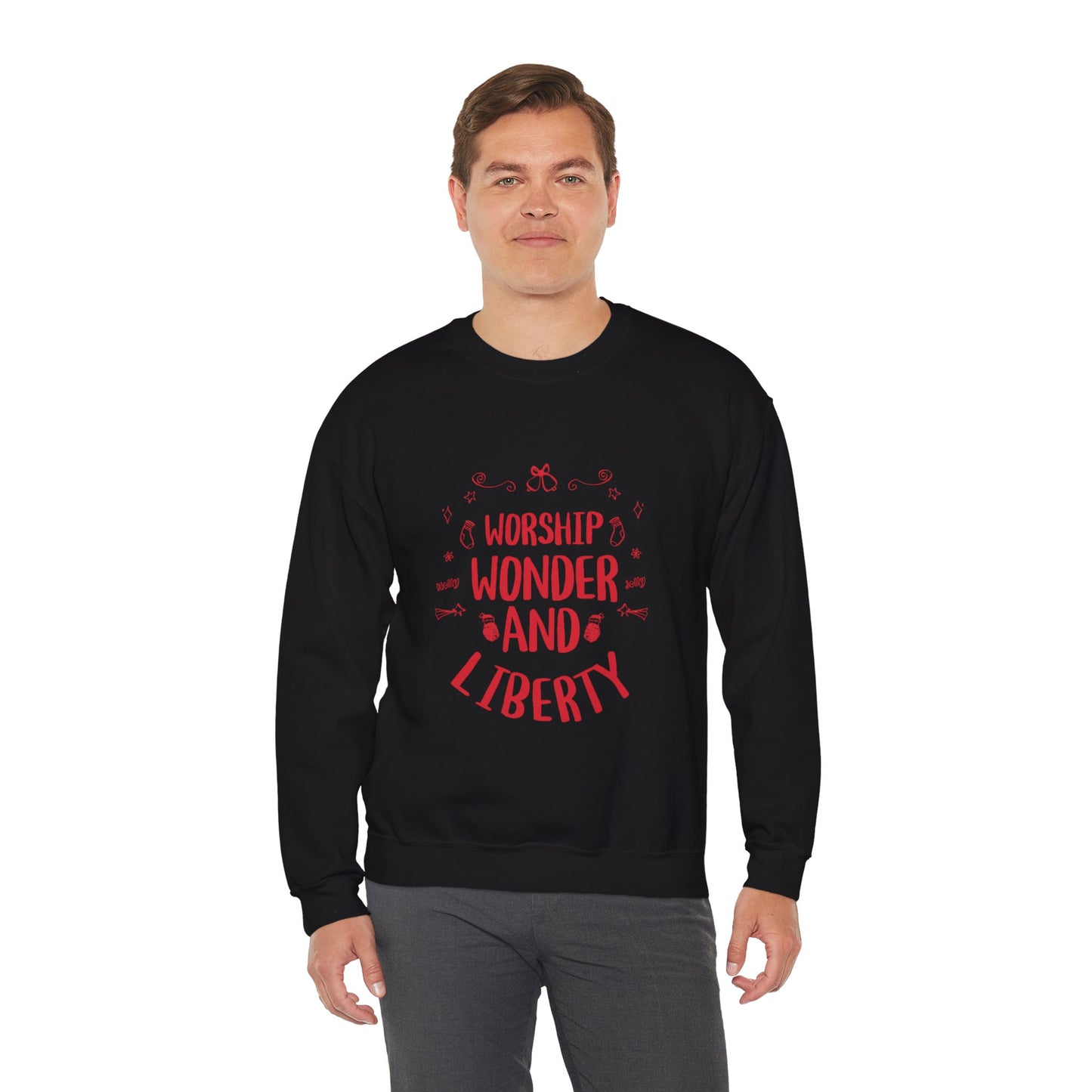 Worship Wonder Liberty Crewneck Unisex Sweatshirt