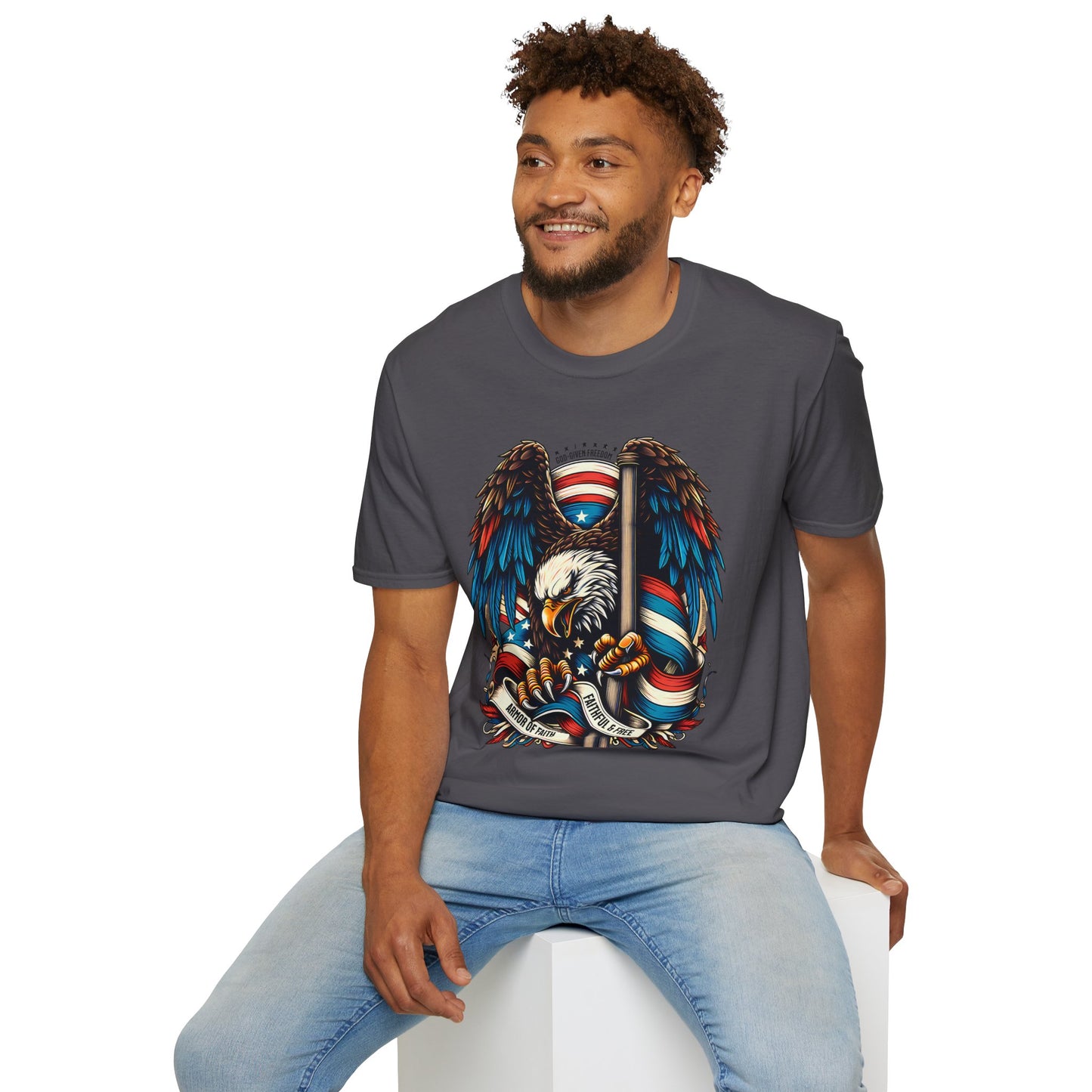 Patriotic Eagle Graphic Unisex T-Shirt