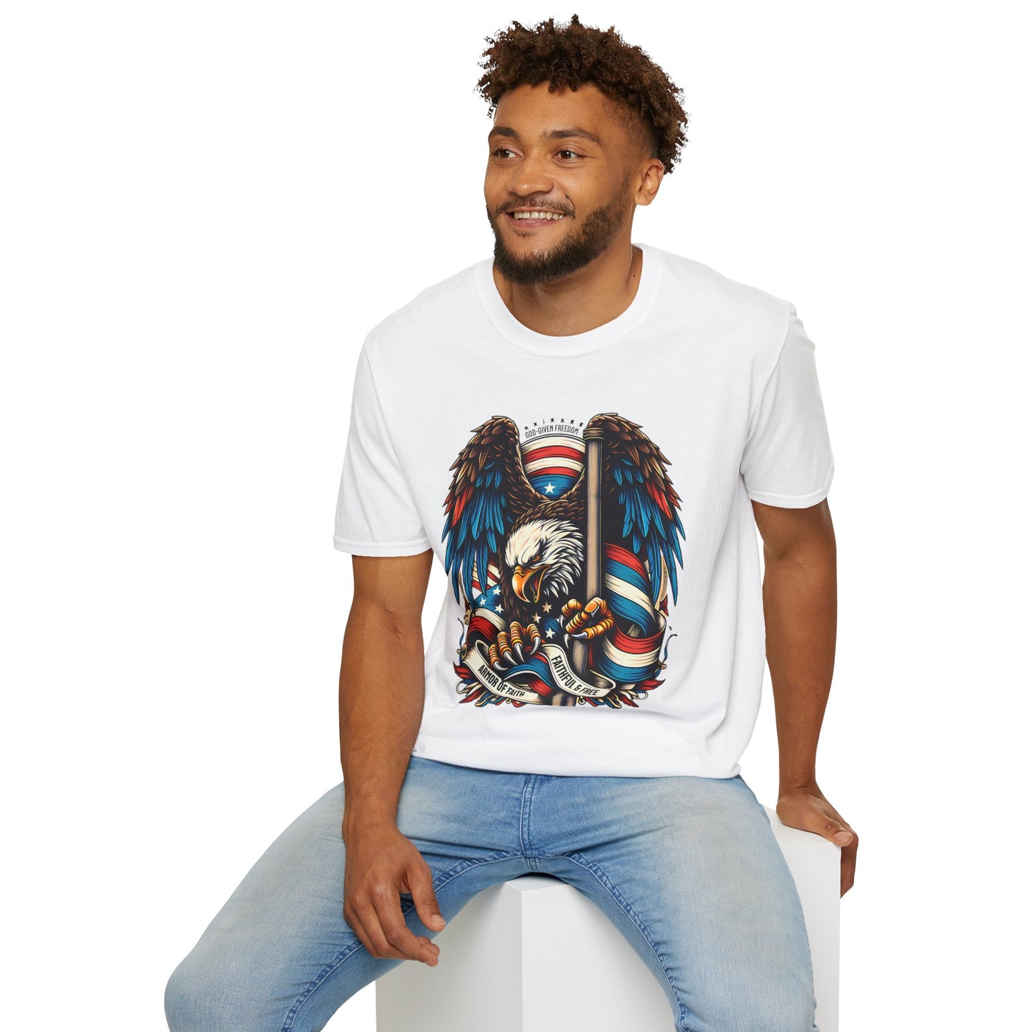 Patriotic Eagle Graphic Unisex T-Shirt