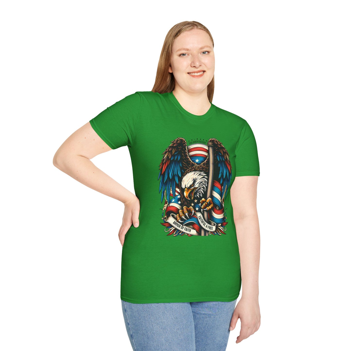 Patriotic Eagle Graphic Unisex T-Shirt