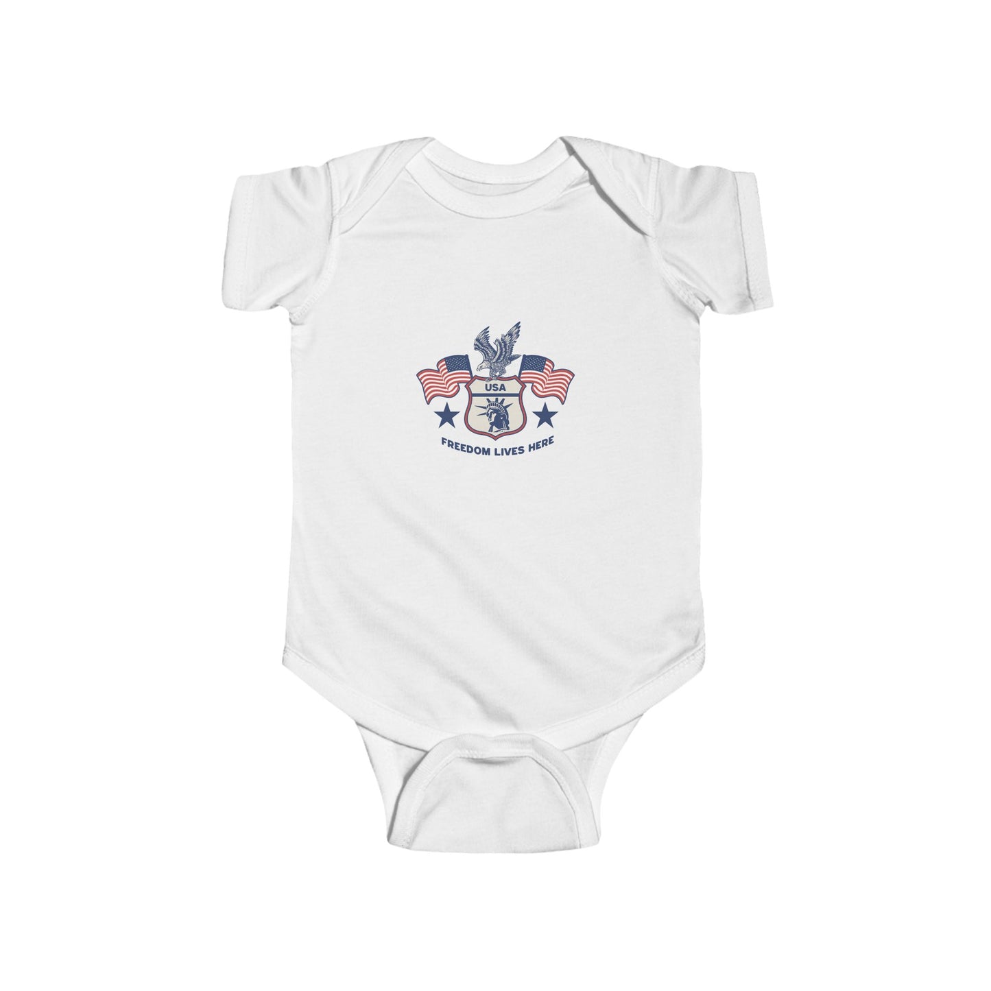 "Freedom lives here" themed Baby Bodysuit