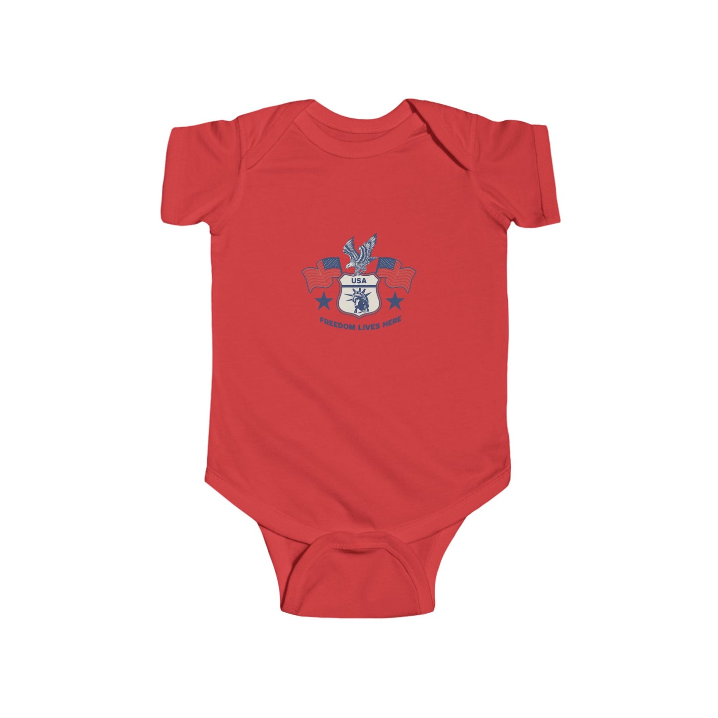 "Freedom lives here" themed Baby Bodysuit