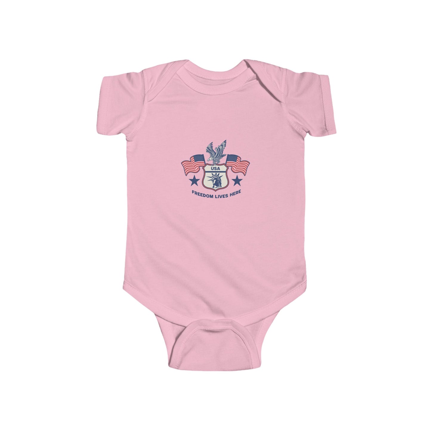 "Freedom lives here" themed Baby Bodysuit