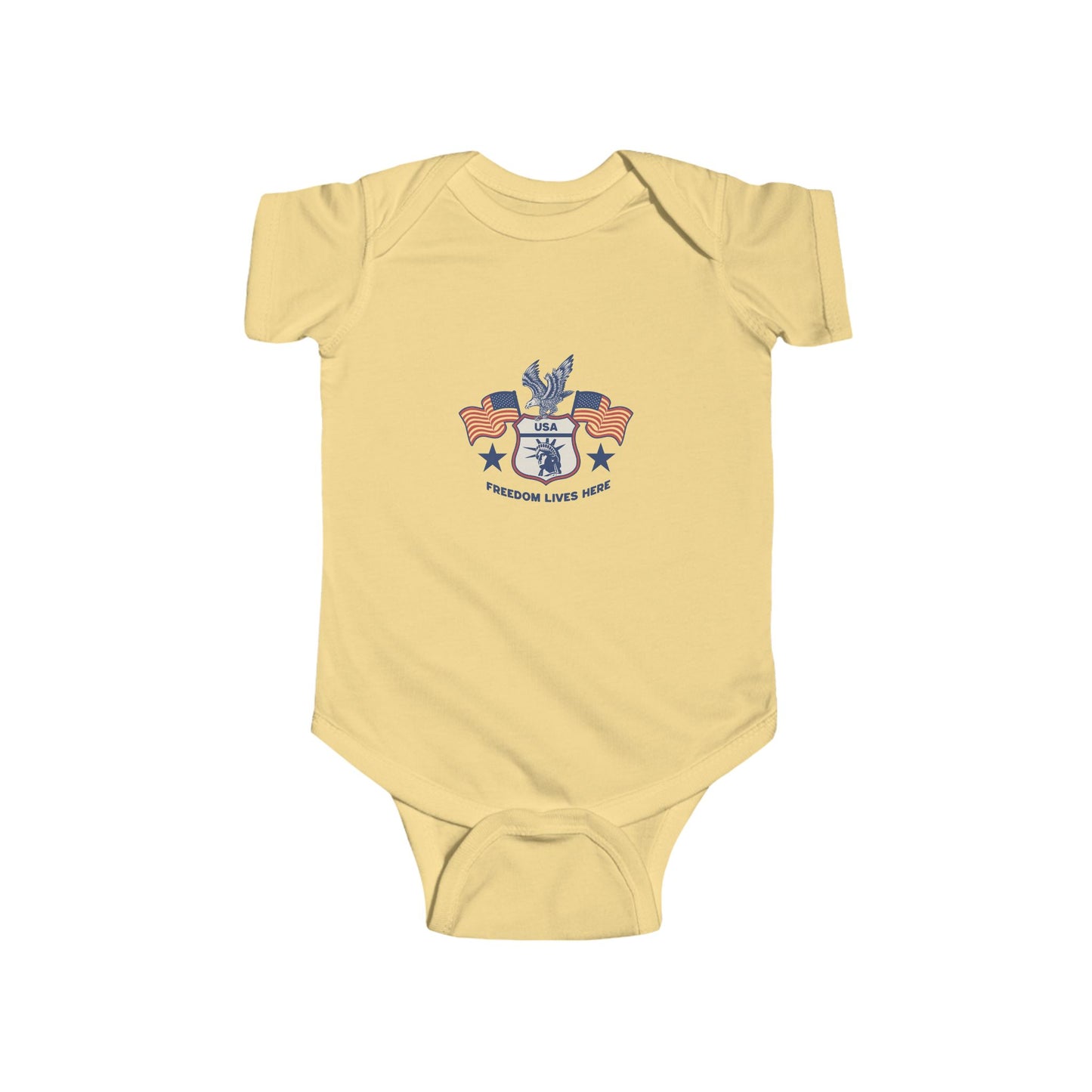 "Freedom lives here" themed Baby Bodysuit