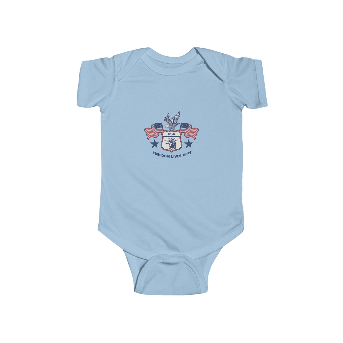 "Freedom lives here" themed Baby Bodysuit