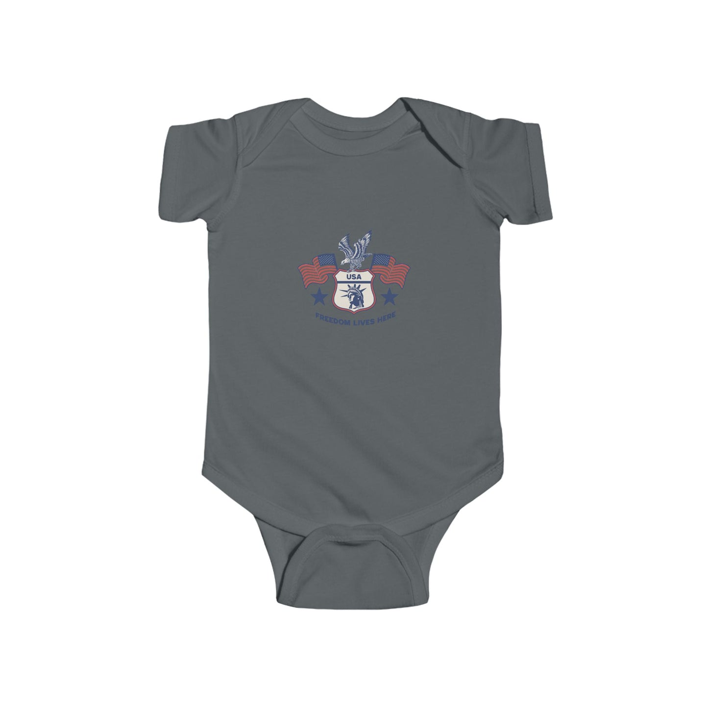"Freedom lives here" themed Baby Bodysuit