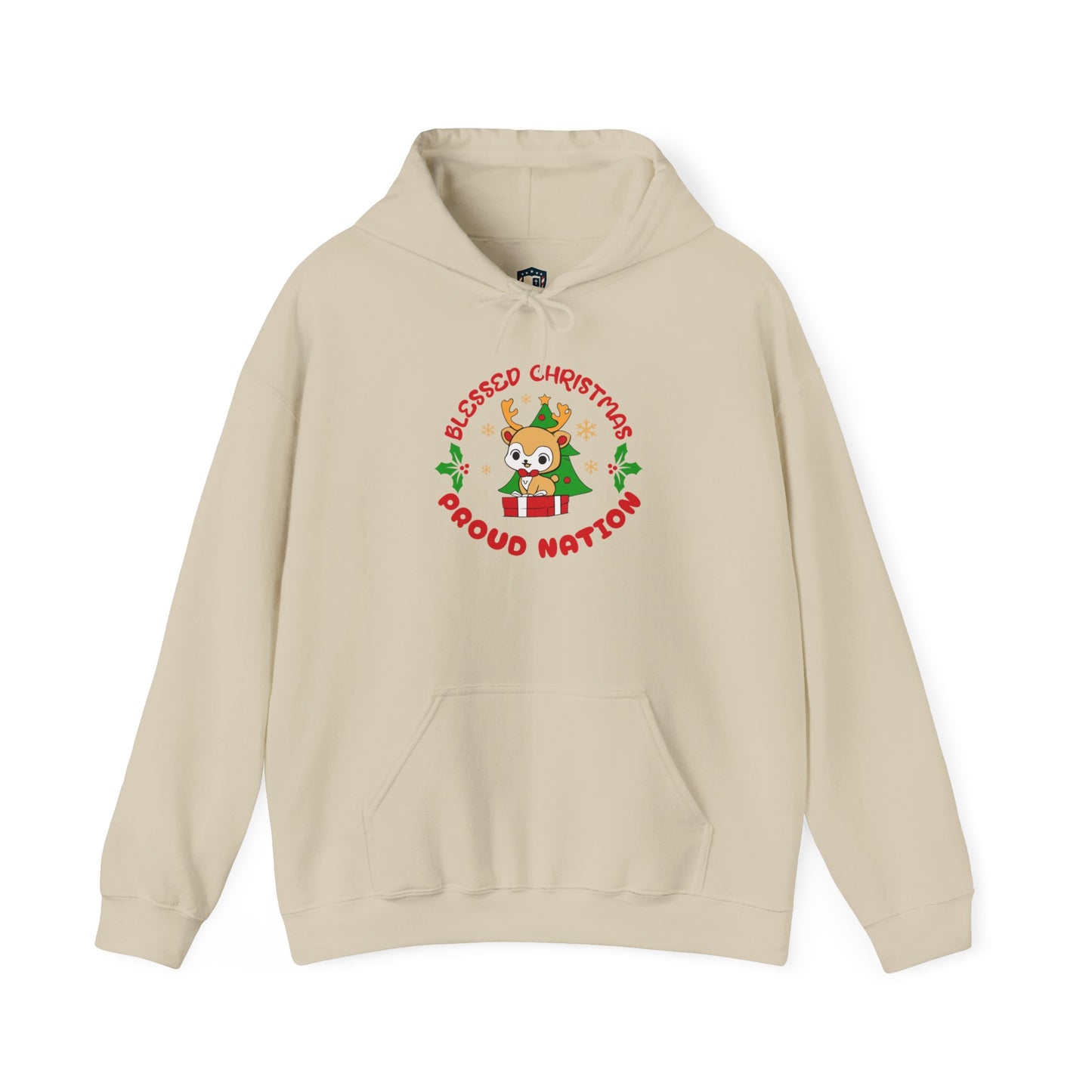 Blessed Christmas Proud Nation Design Unisex Hoodie