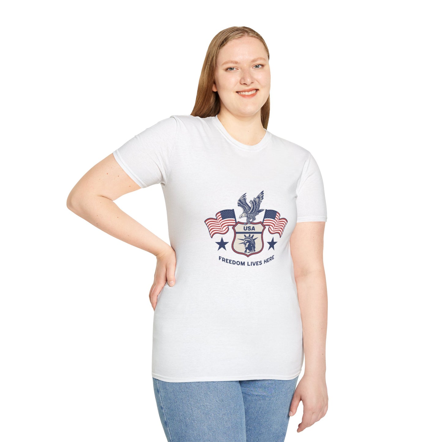 USA Freedom Lives Here Patriotic Unisex Shirt