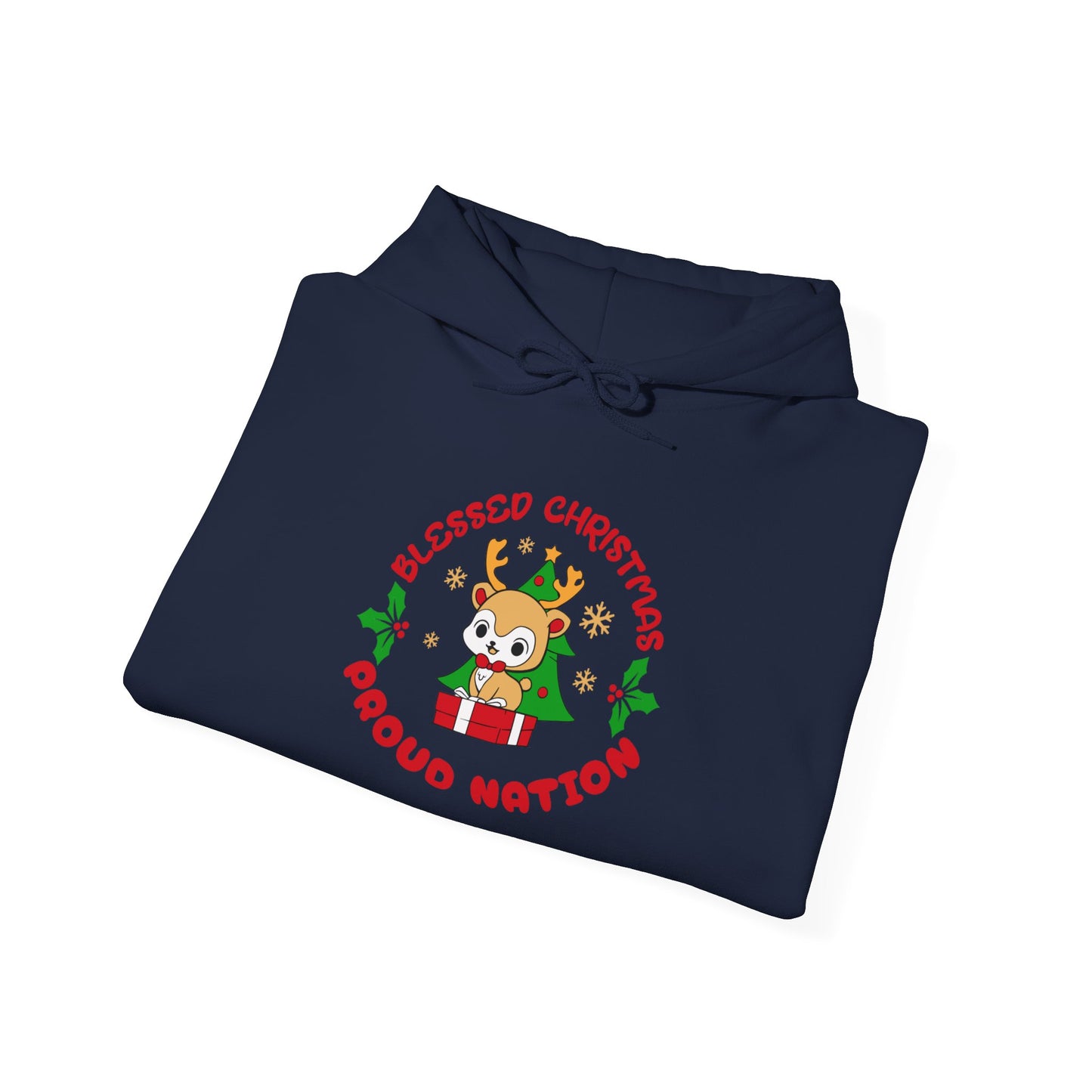 Blessed Christmas Proud Nation Design Unisex Hoodie