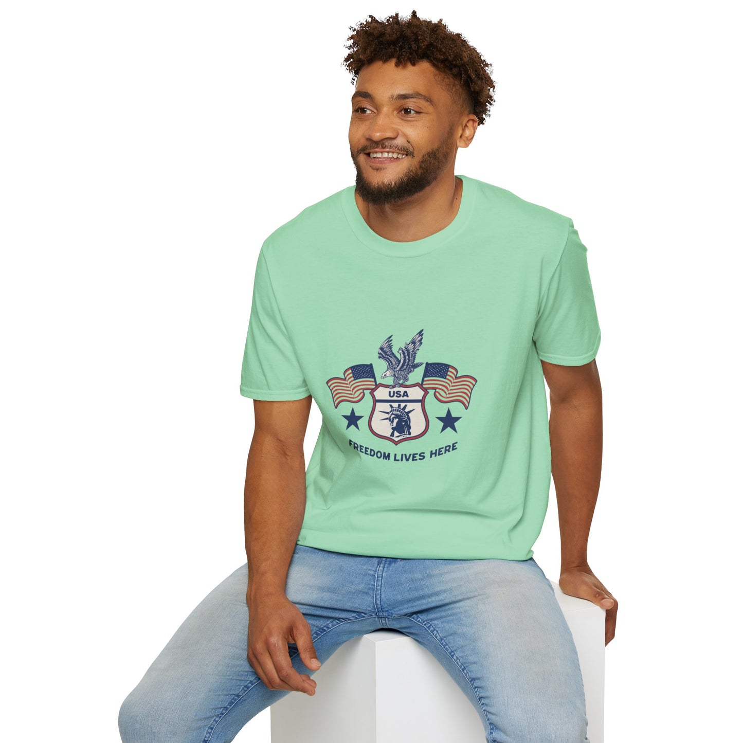USA Freedom Lives Here Patriotic Unisex Shirt