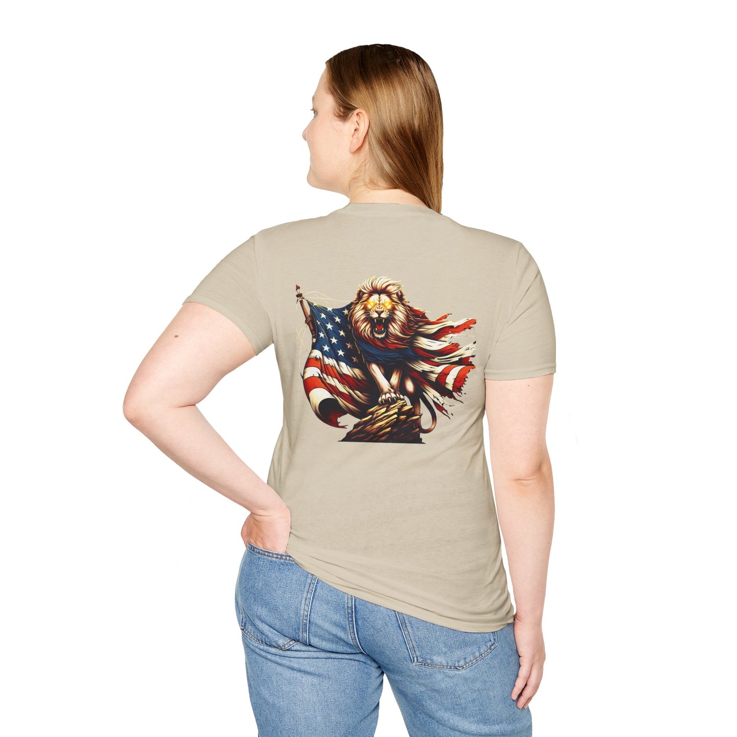 Lion of Judah USA Flag Unisex T-Shirt