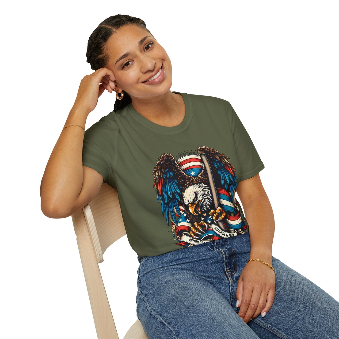 Patriotic Eagle Graphic Unisex T-Shirt