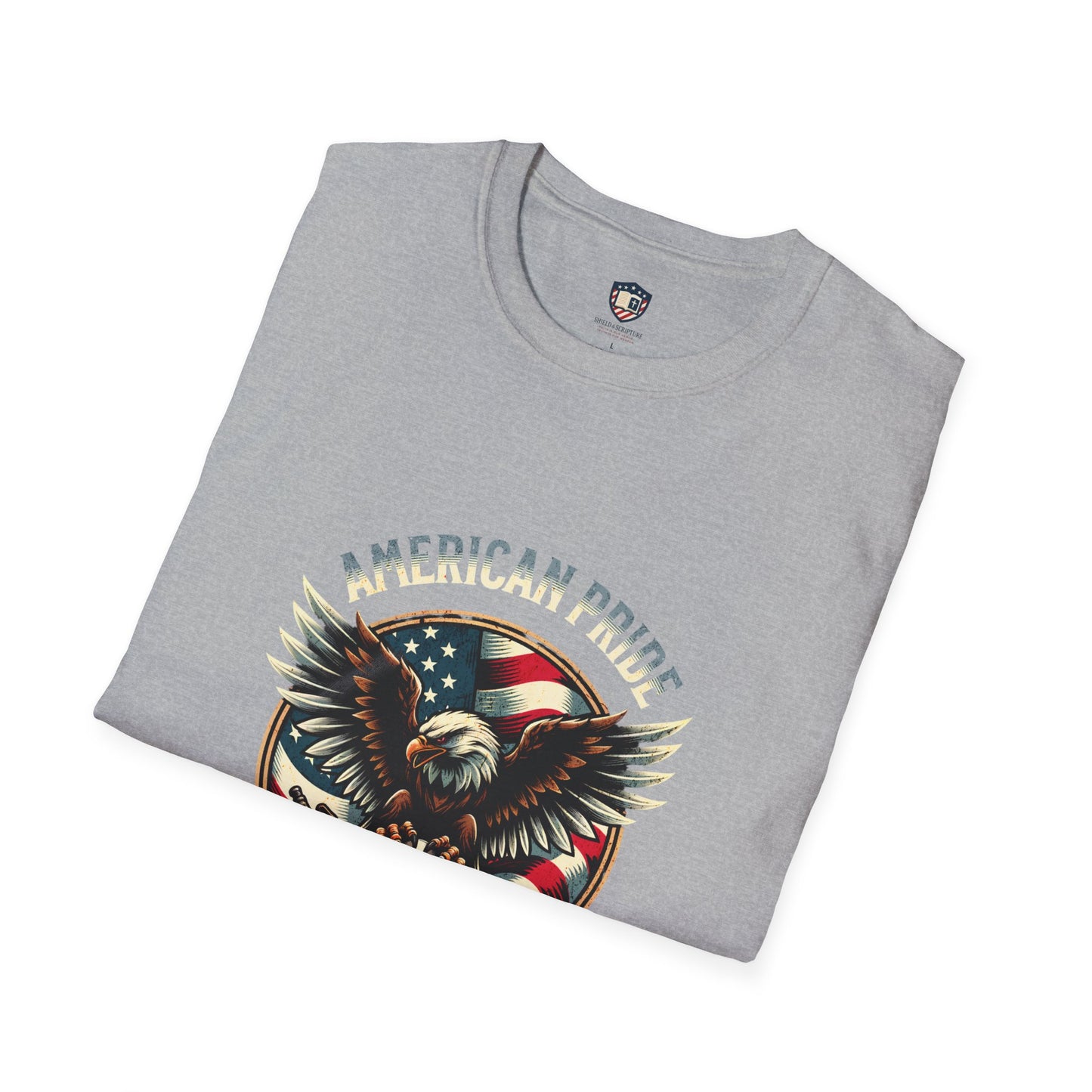 American Pride Eagle -Courage never Retreats Unisex T-Shirt