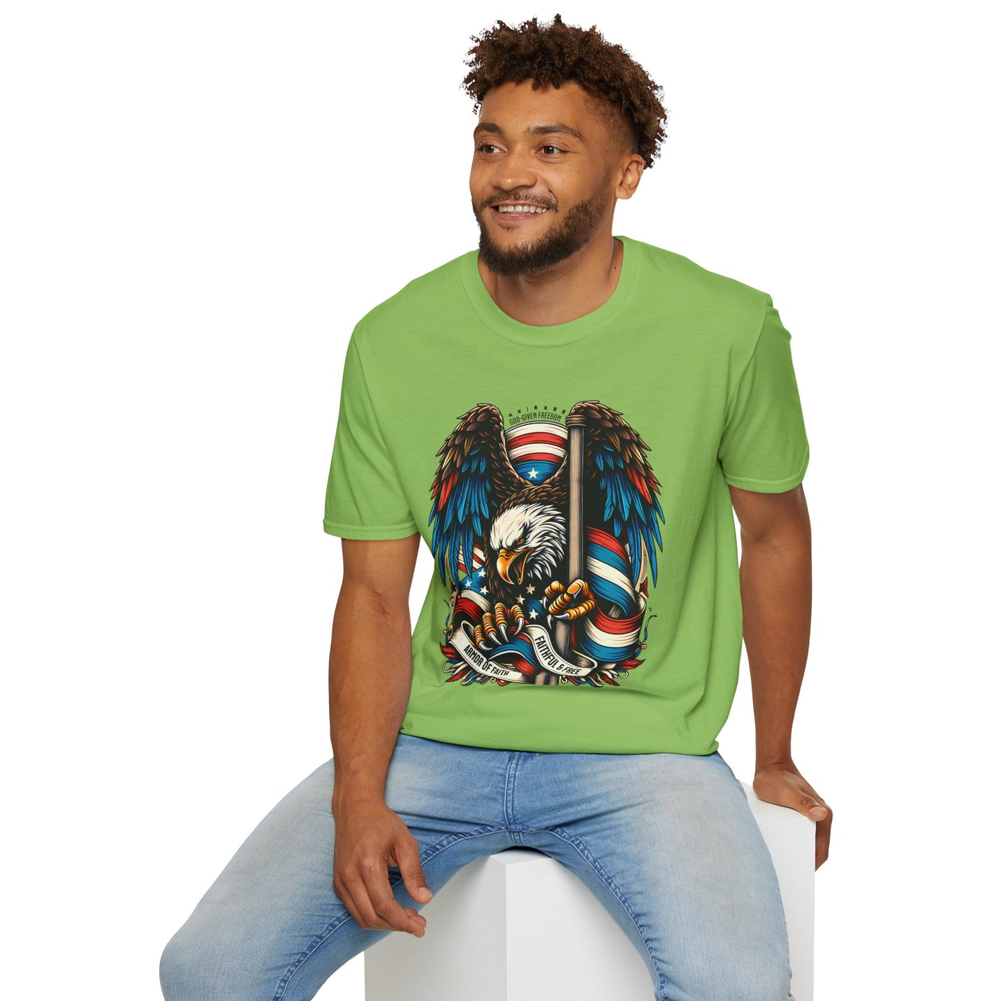 Patriotic Eagle Graphic Unisex T-Shirt