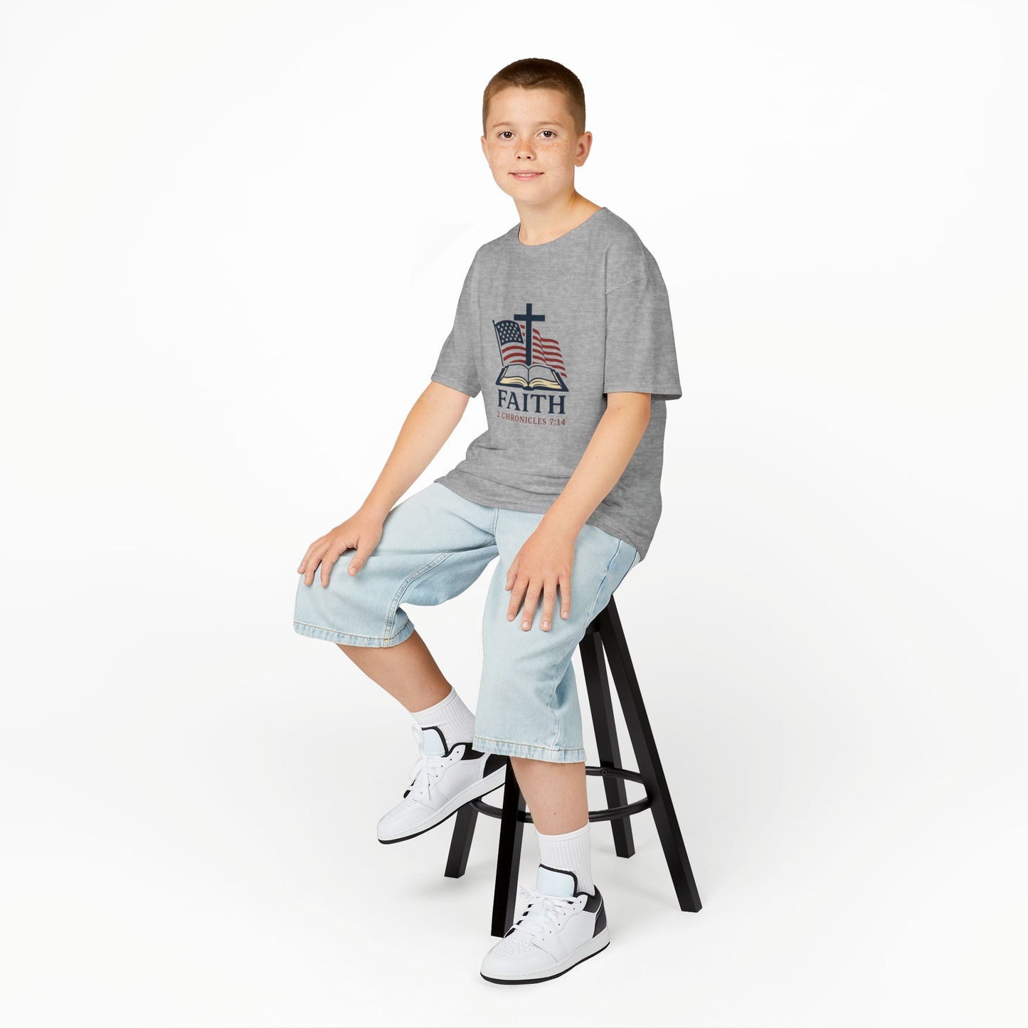 Faith & Freedom 2 Chronicles 7:14 Inspired Christian Kids Shirt