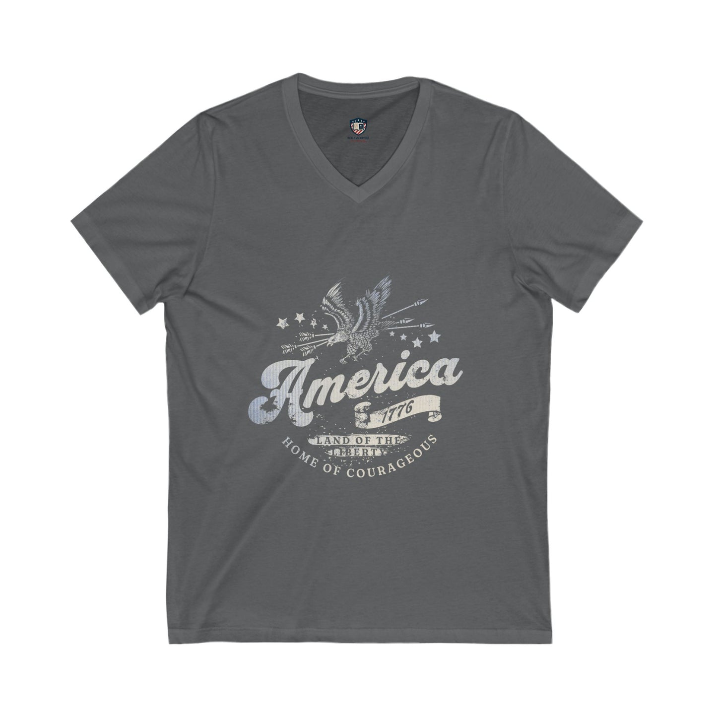 America 1776 V-Neck Unisex Tee Shirt