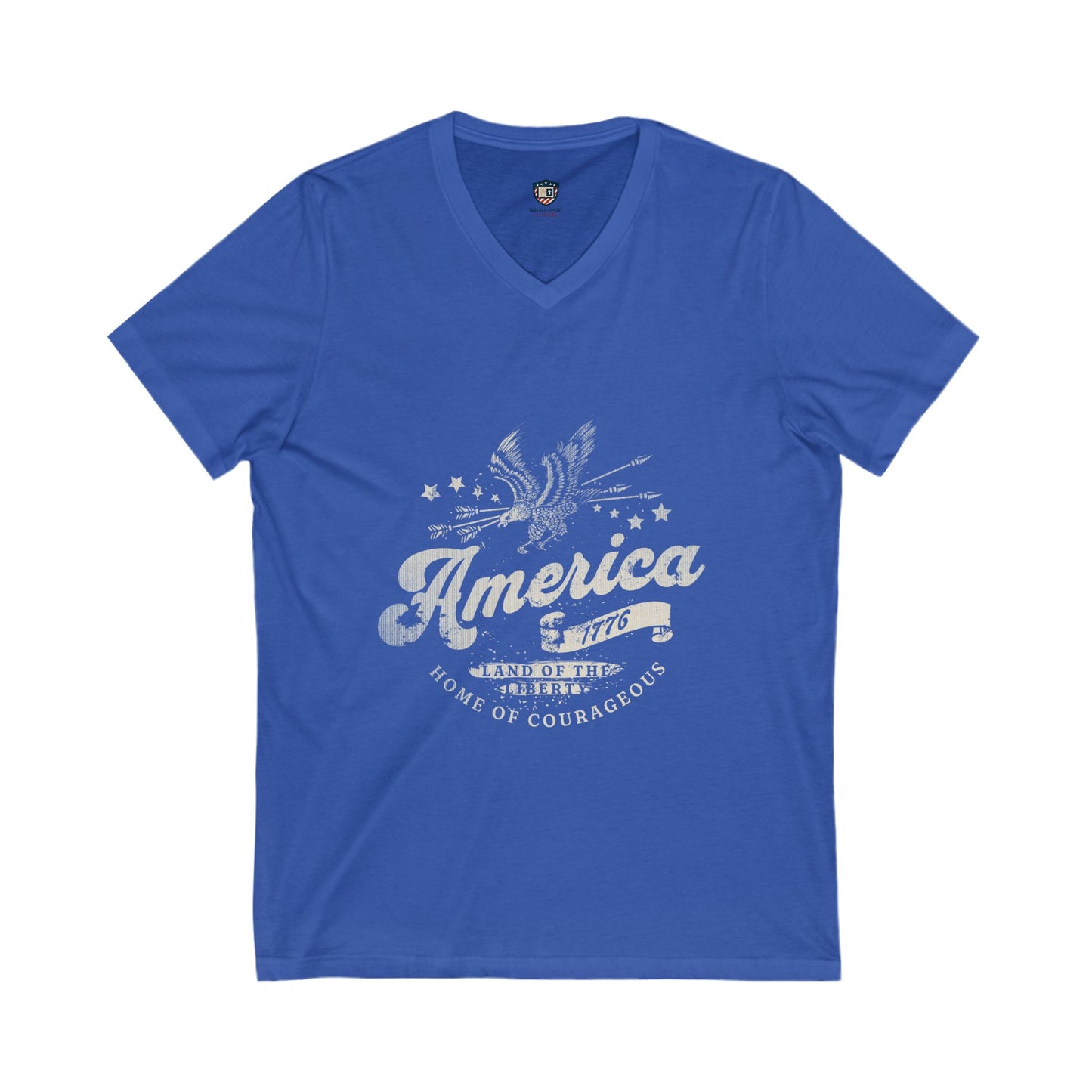 America 1776 V-Neck Unisex Tee Shirt