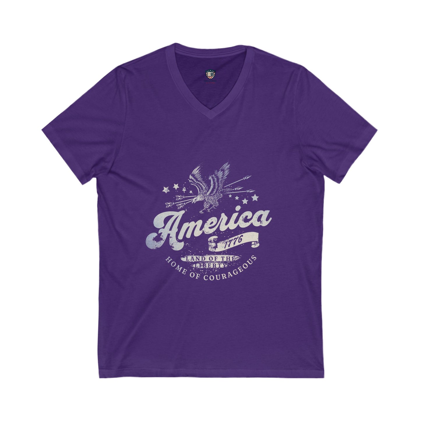 America 1776 V-Neck Unisex Tee Shirt