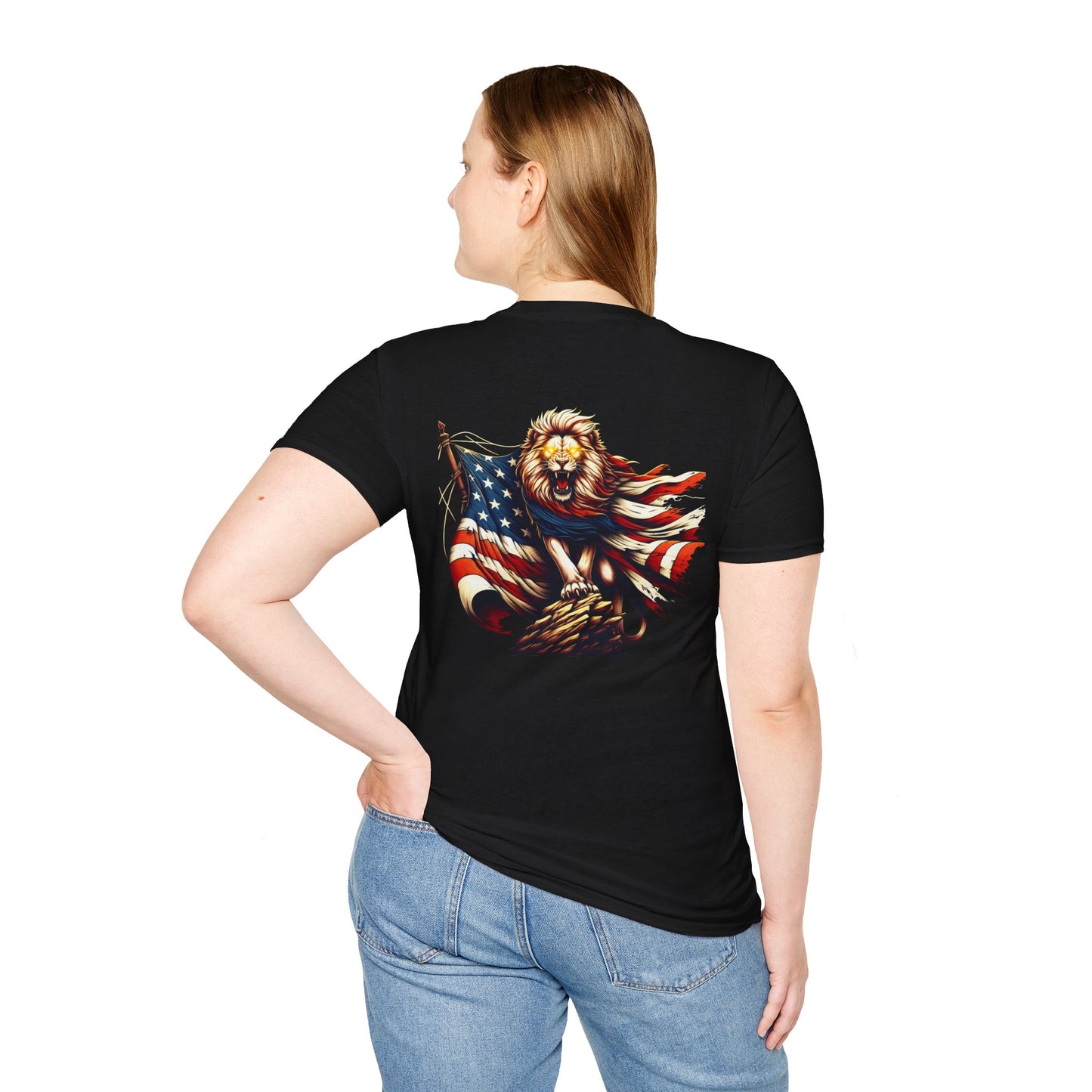 Lion of Judah USA Flag Unisex T-Shirt