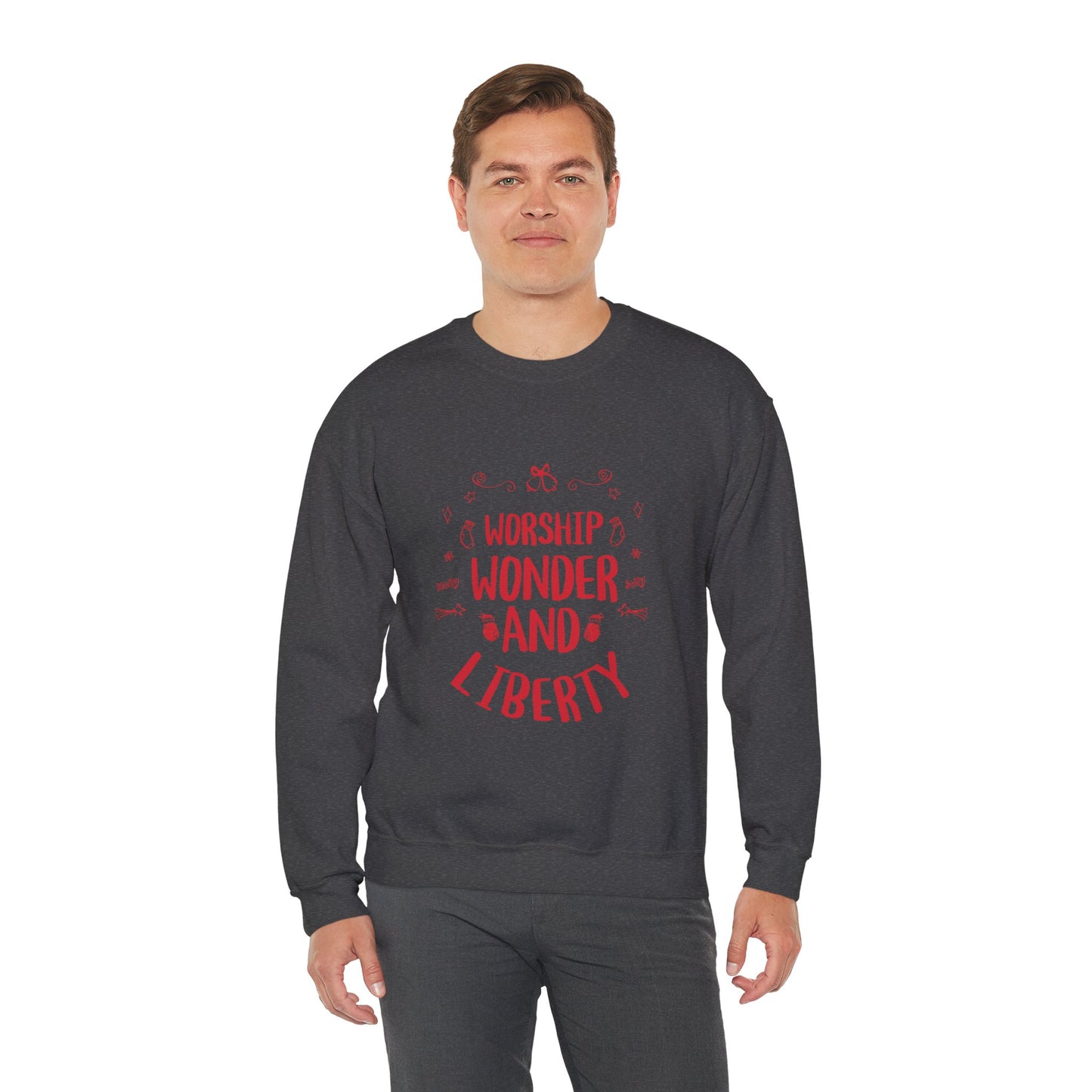 Worship Wonder Liberty Crewneck Unisex Sweatshirt