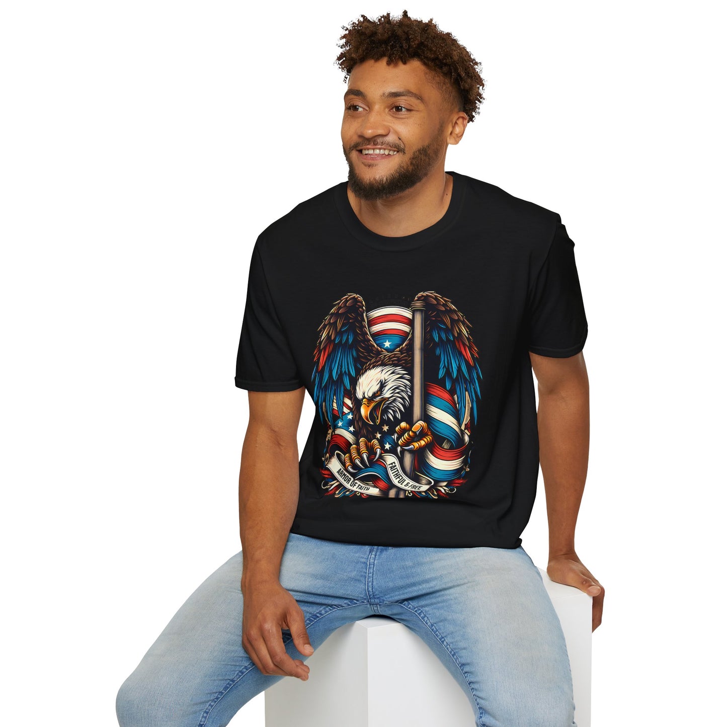 Patriotic Eagle Graphic Unisex T-Shirt