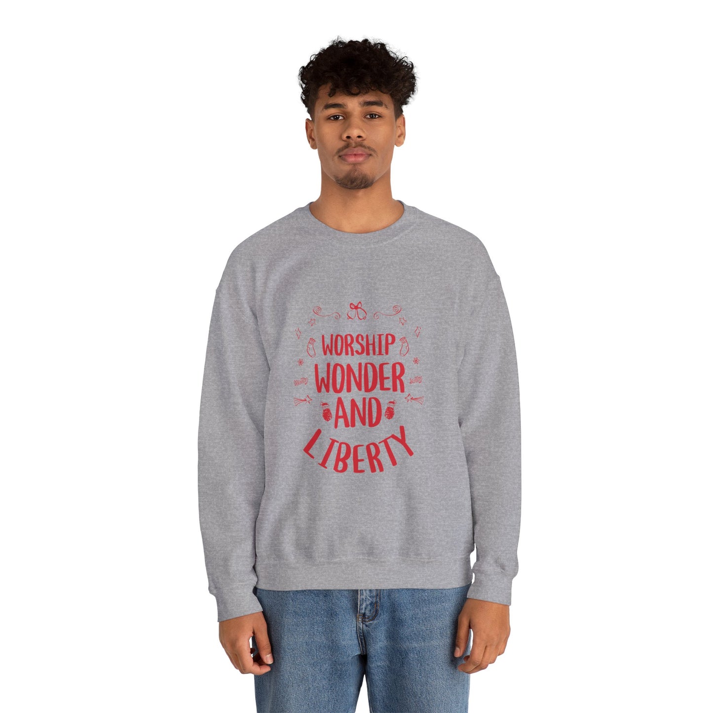 Worship Wonder Liberty Crewneck Unisex Sweatshirt