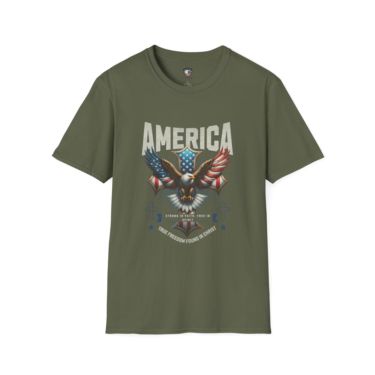 America Strong in Faith, Free in Spirit Unisex T-shirt
