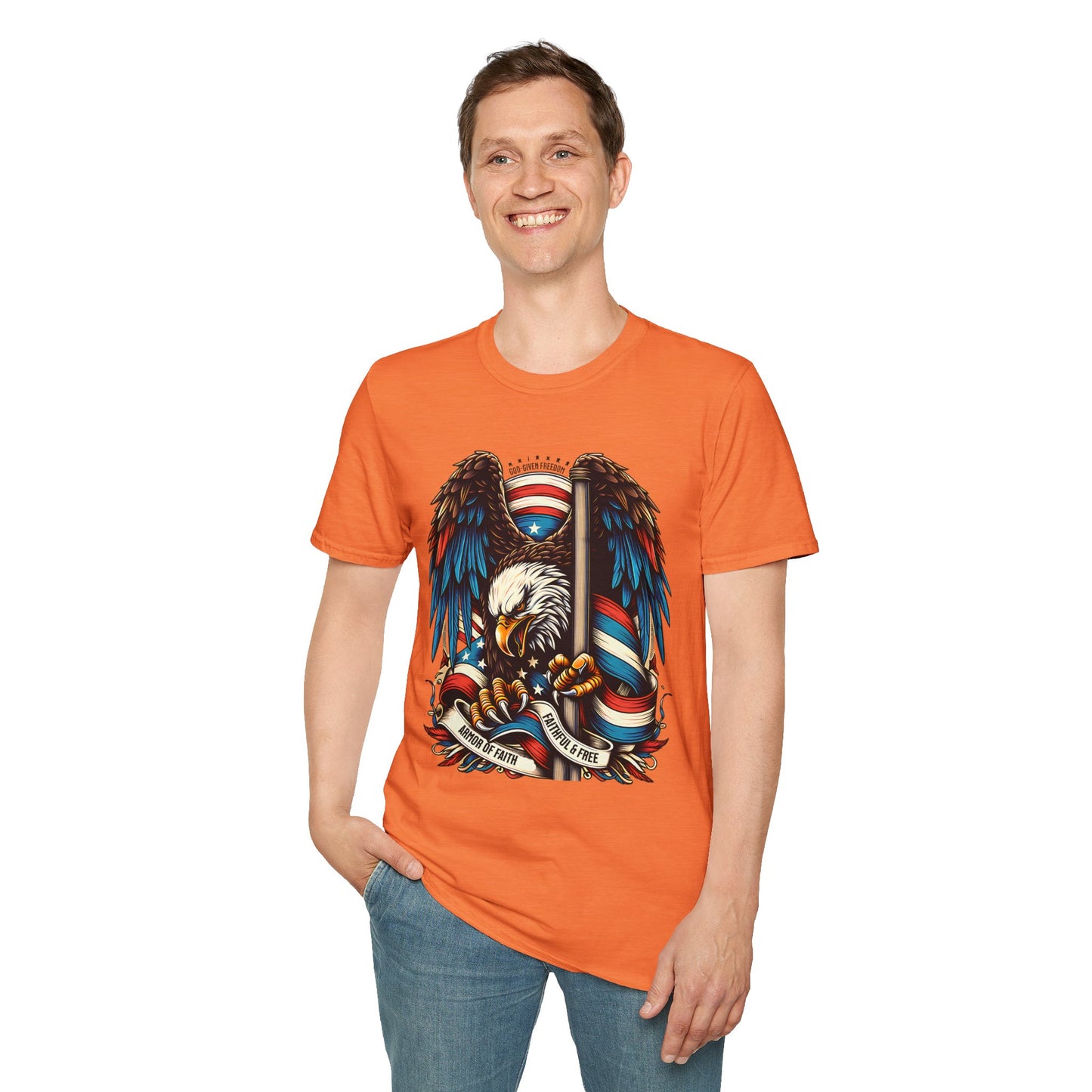 Patriotic Eagle Graphic Unisex T-Shirt