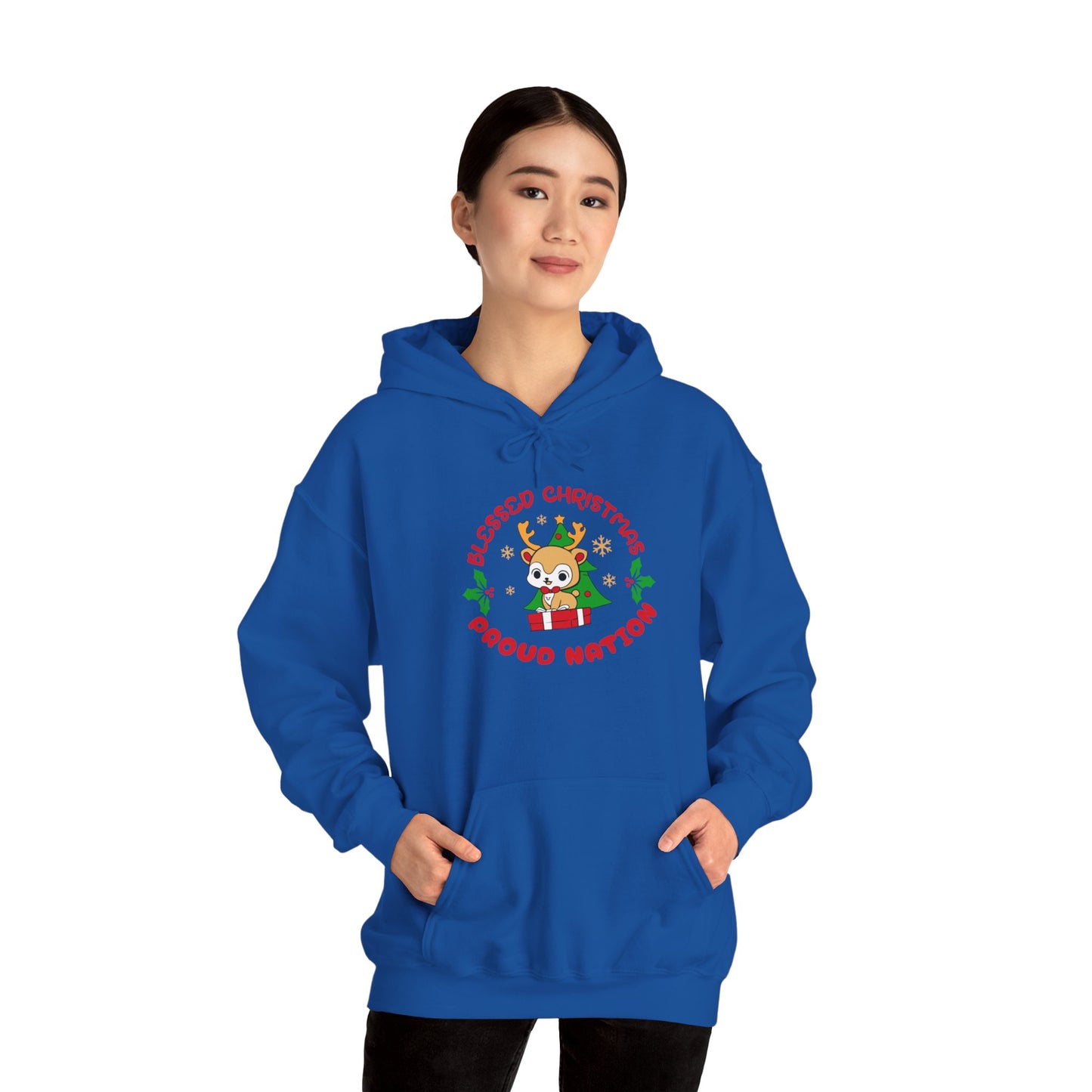 Blessed Christmas Proud Nation Design Unisex Hoodie