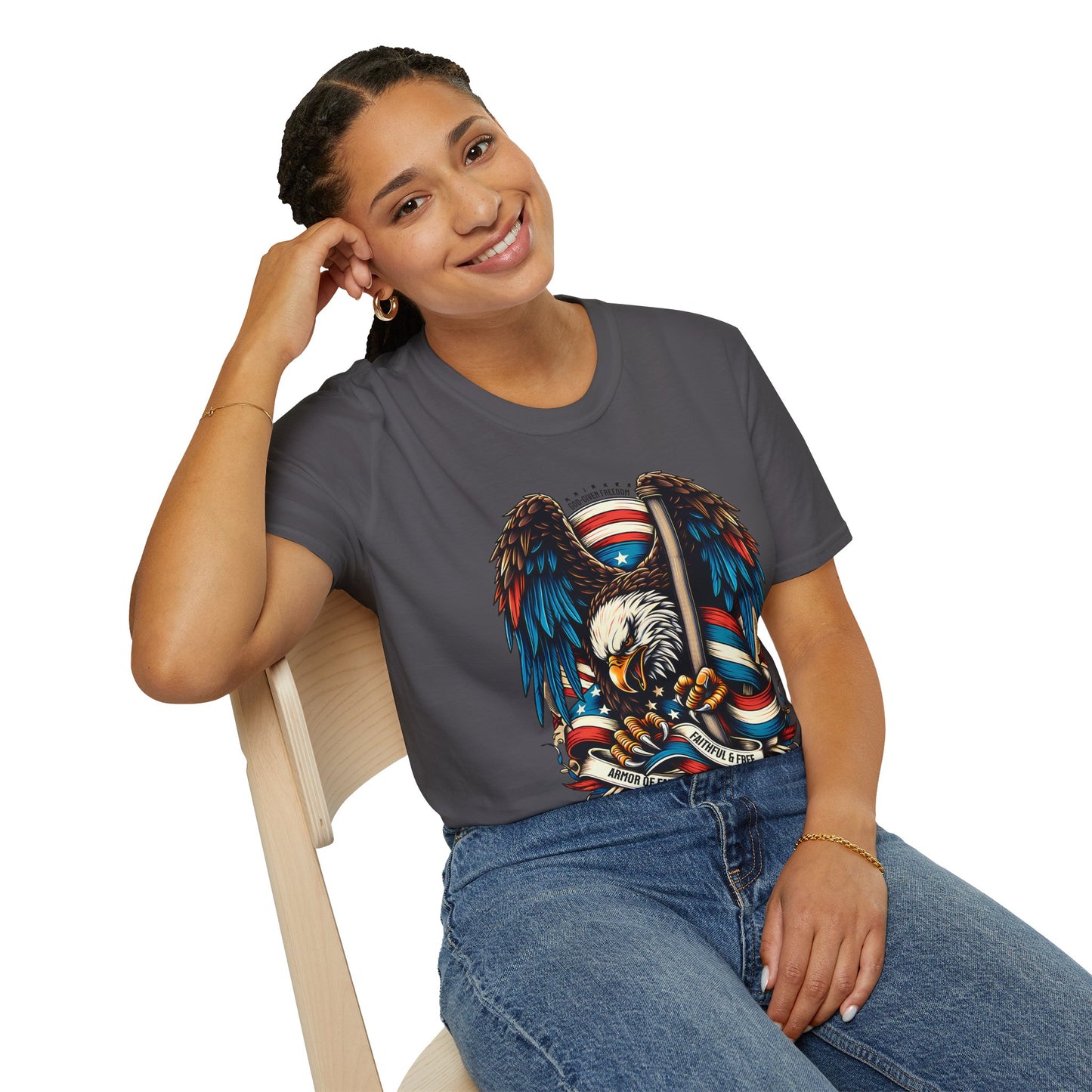 Patriotic Eagle Graphic Unisex T-Shirt