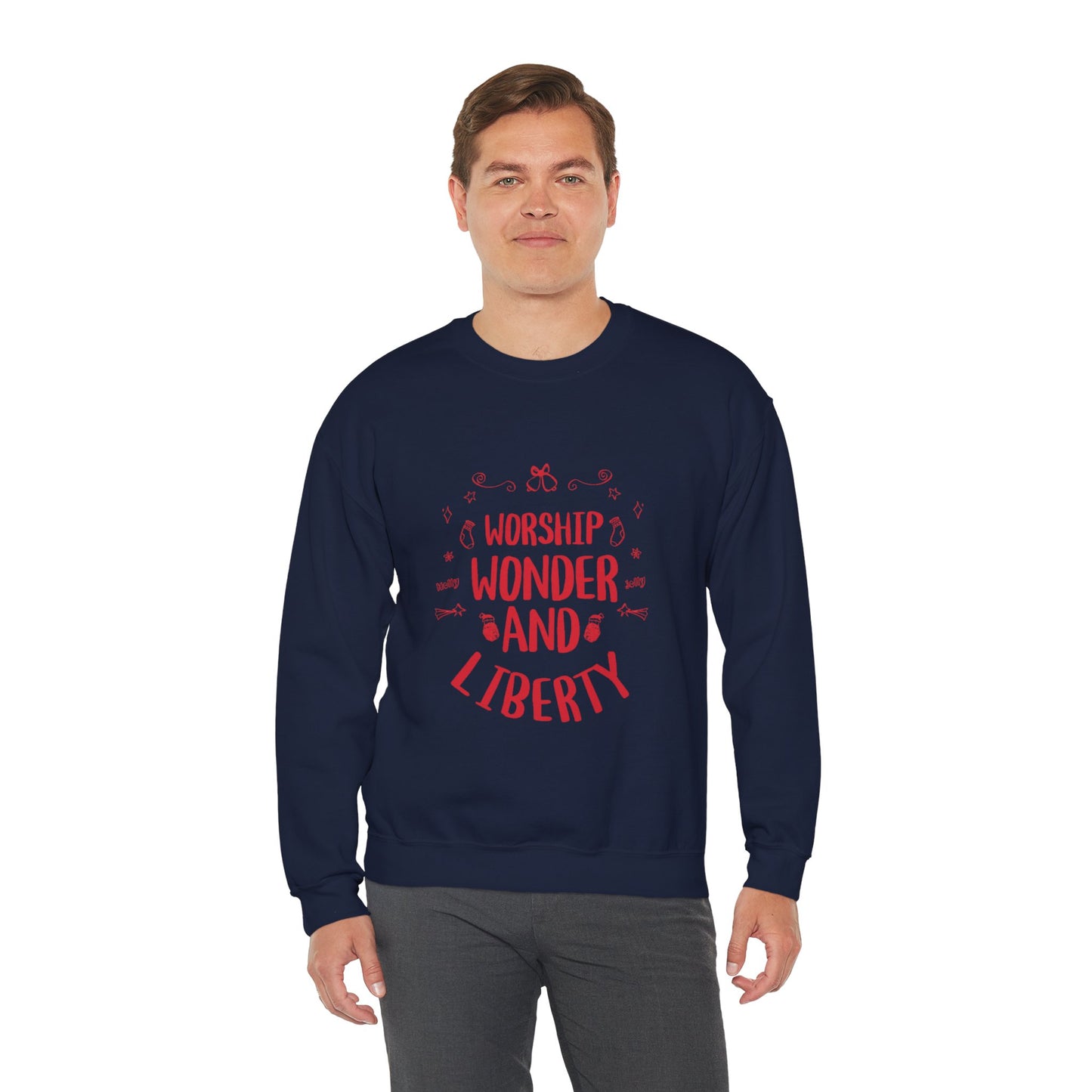 Worship Wonder Liberty Crewneck Unisex Sweatshirt